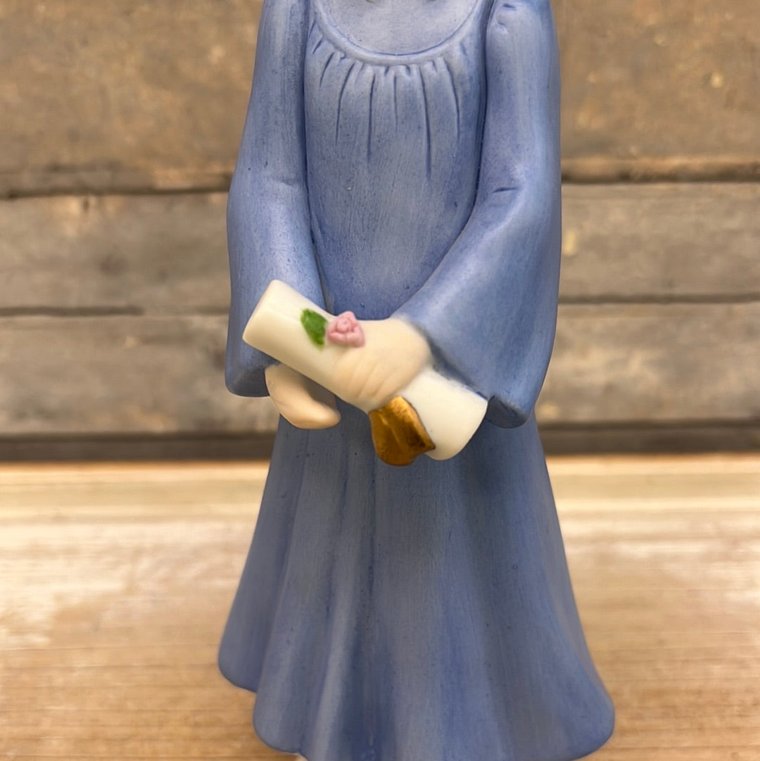 Enesco Growing Up Girls Graduation Porcelain Figurine, 1991