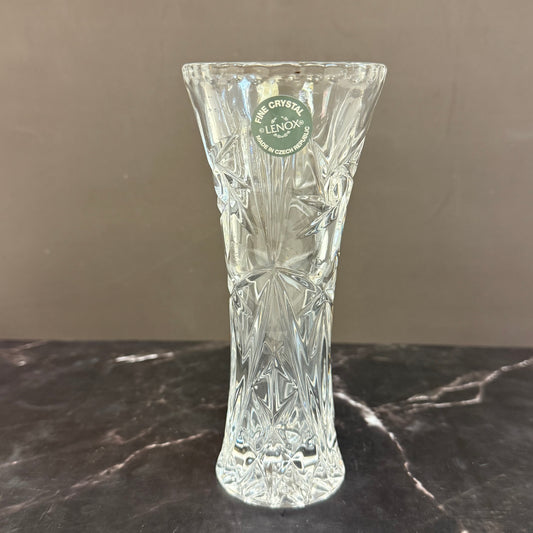Lenox Star Cut Crystal Vases, Set of 2 1990s