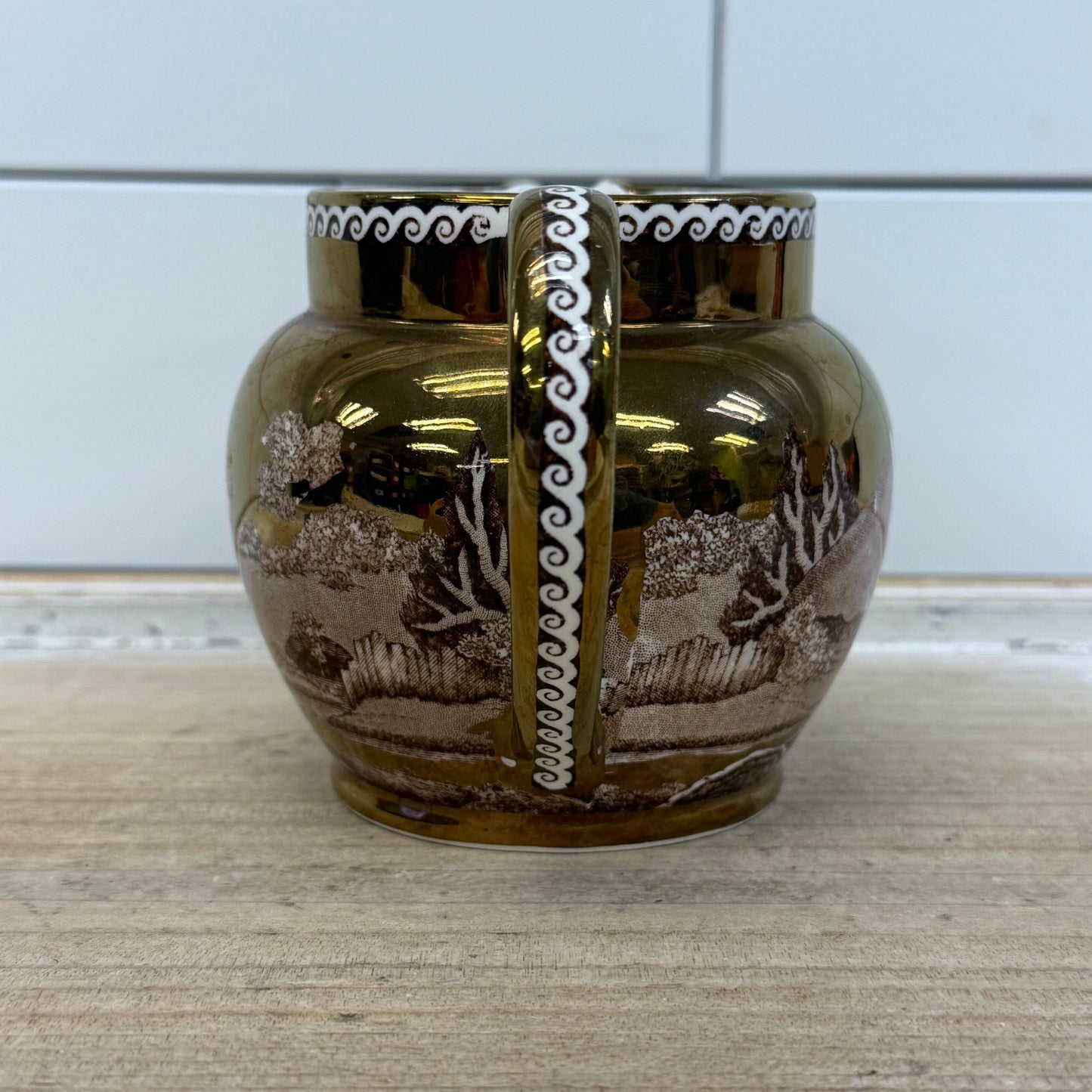 Wedgwood Fallow Deer Creamer, Porcelain Lusterware