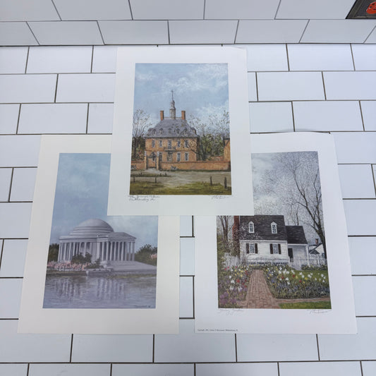 Caesar Monturano Colonial Williamsburg Signed Art Prints