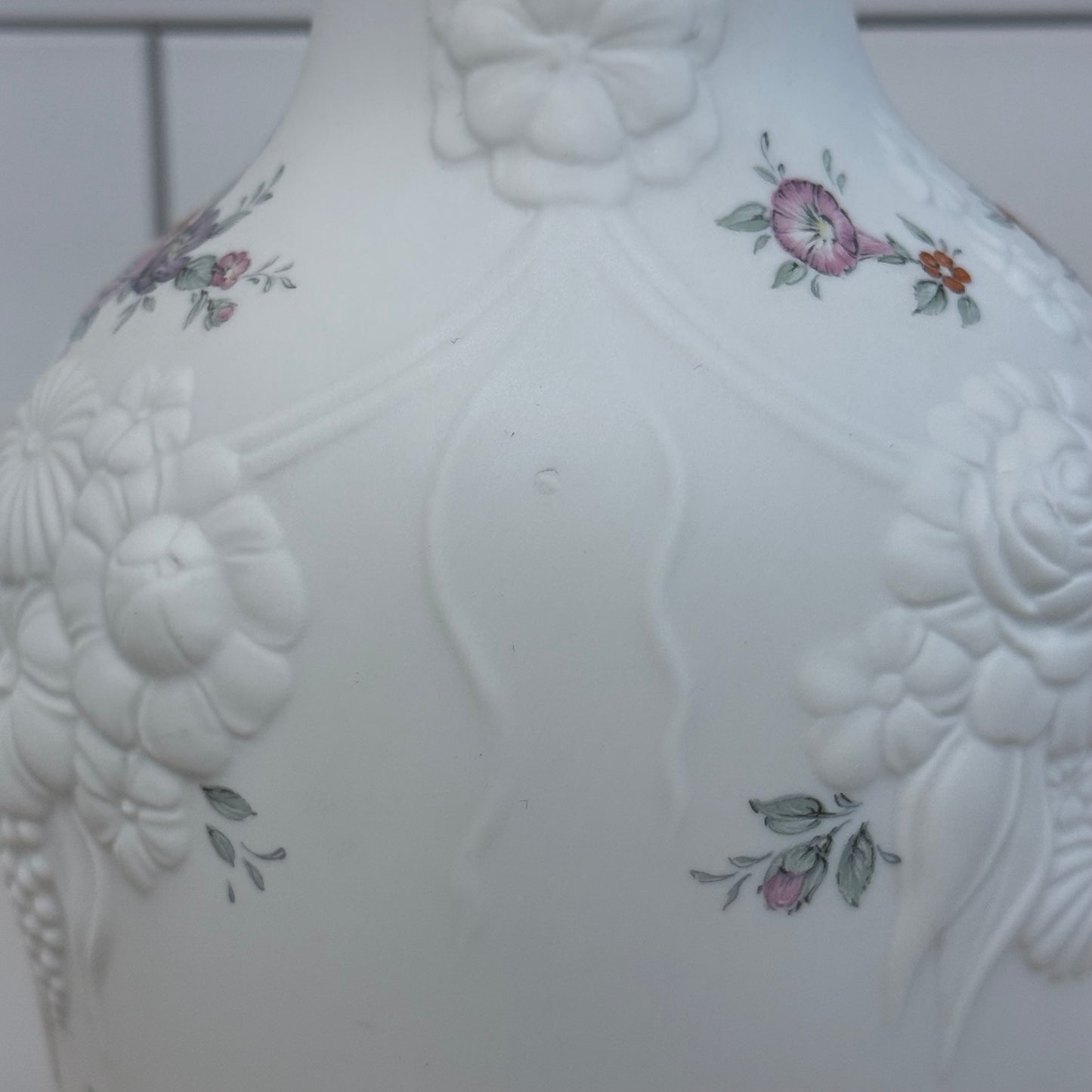 Kaiser Rosalie Floral Relief Porcelain Vase #1352