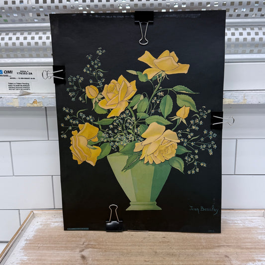 Jean Beasley Yellow Roses Lithograph, 1936