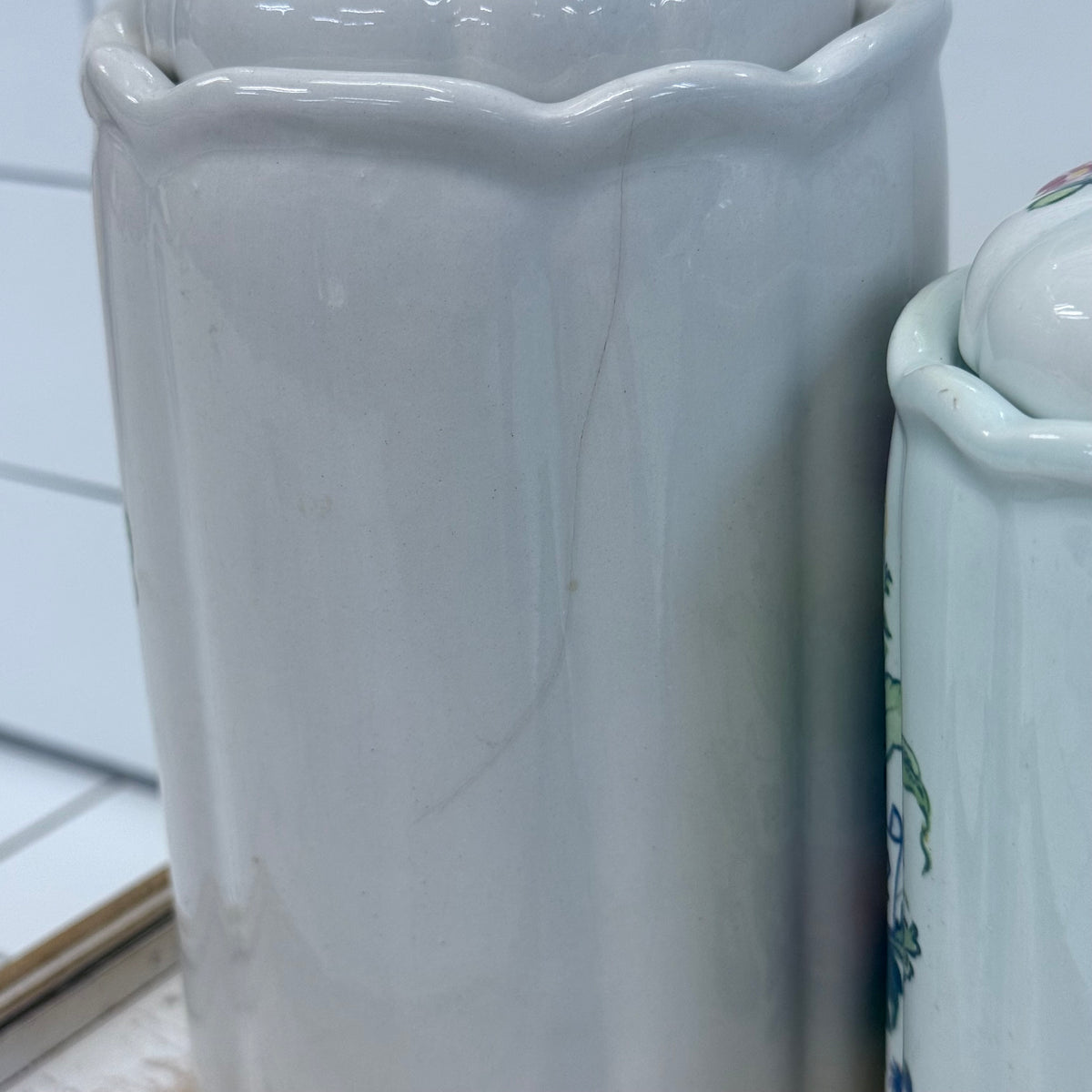 T. Delft's Bleau Floral Ceramic Kitchen Canisters Set of 5