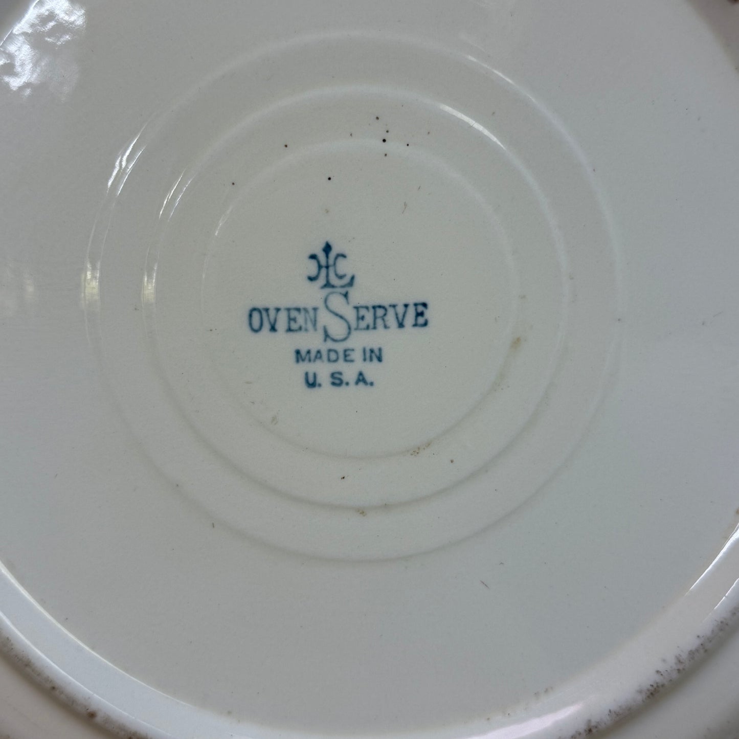Homer Laughlin OvenServe virginia rose Pie Plate, 1930s