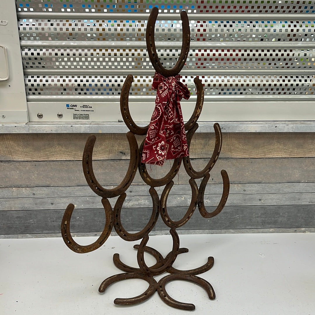 Rustic Welded Horseshoe Tree