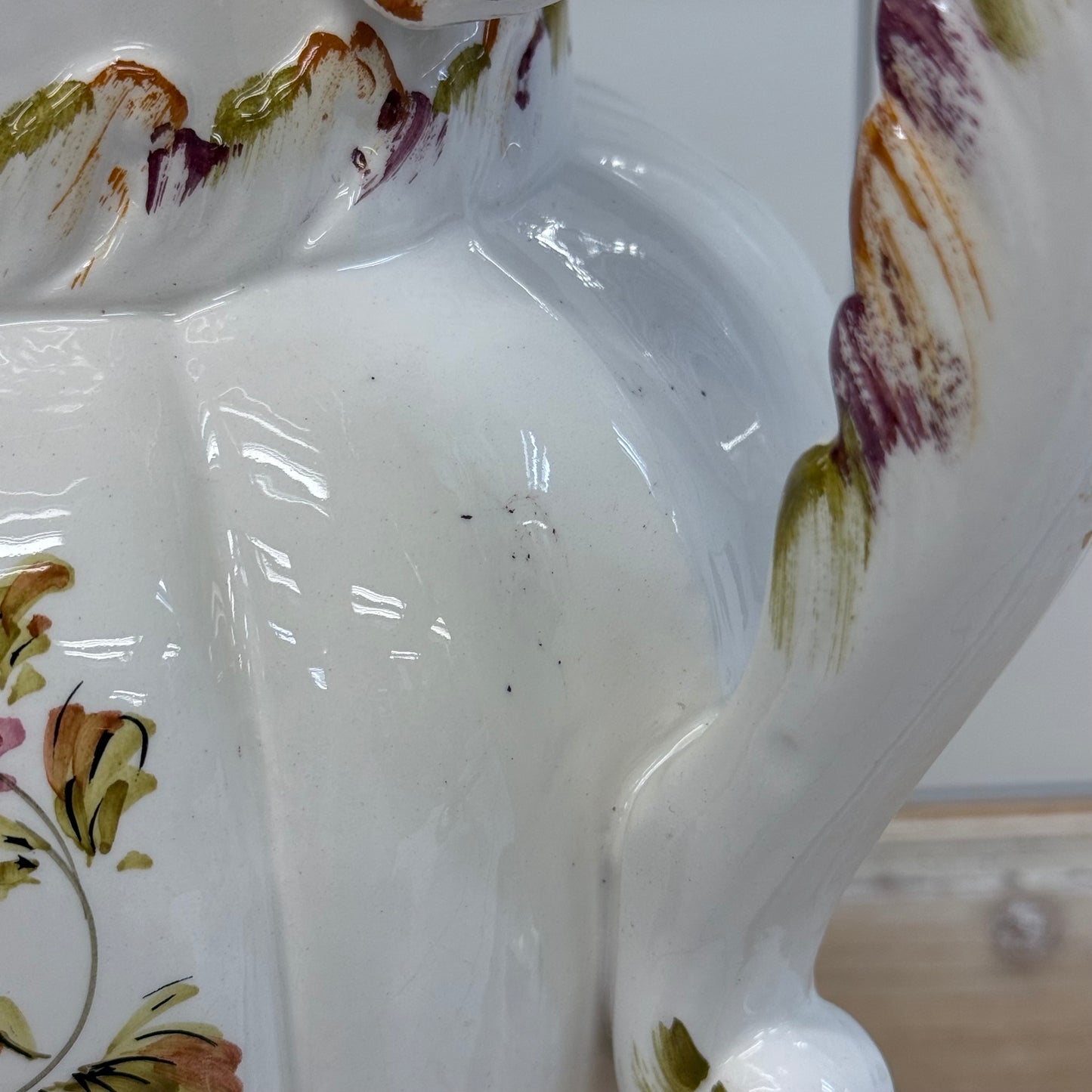 Floral Ceramic Pitcher & Wash Basin Set
