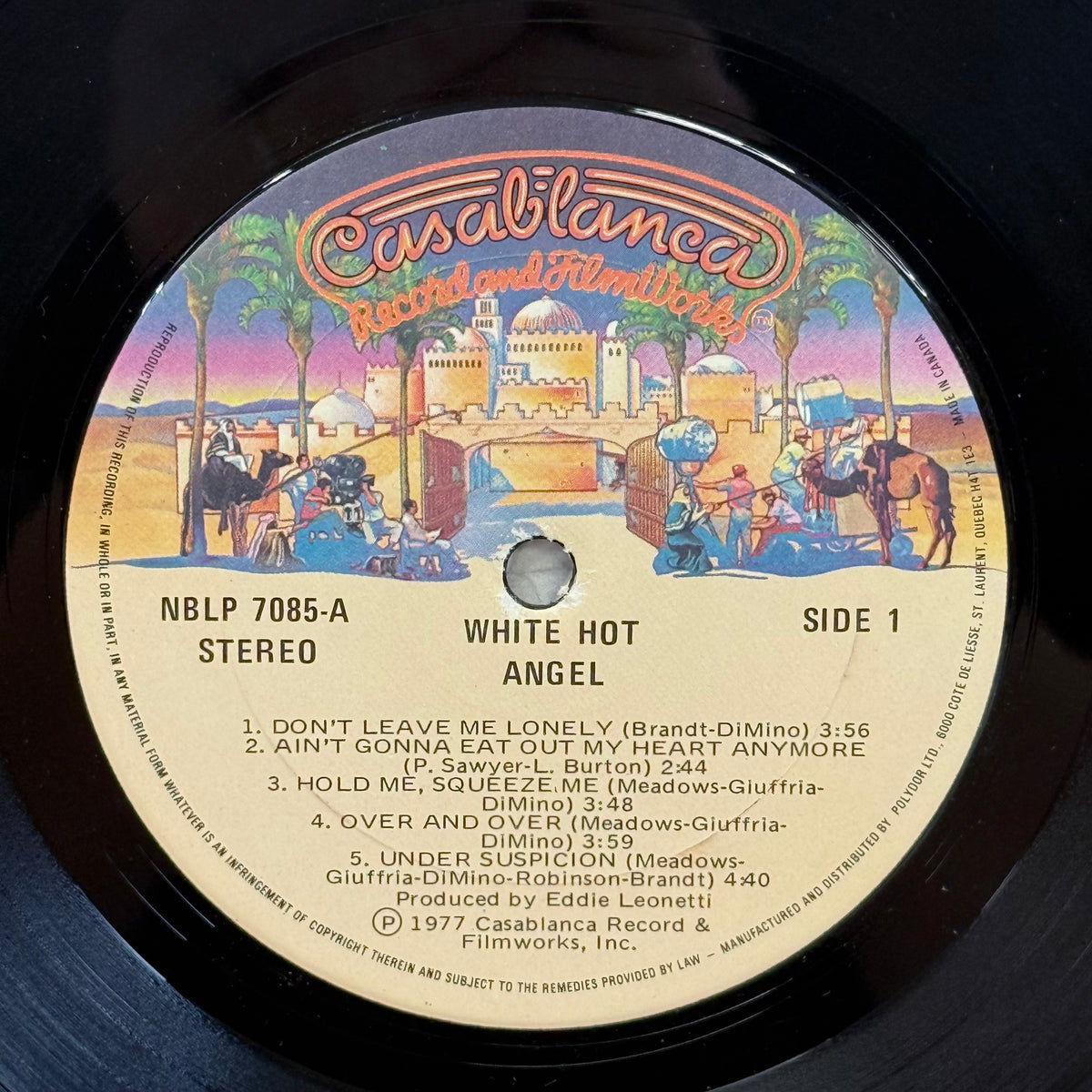 Angel White Hot Vinyl LP 1977 Casablanca NBLP 7085