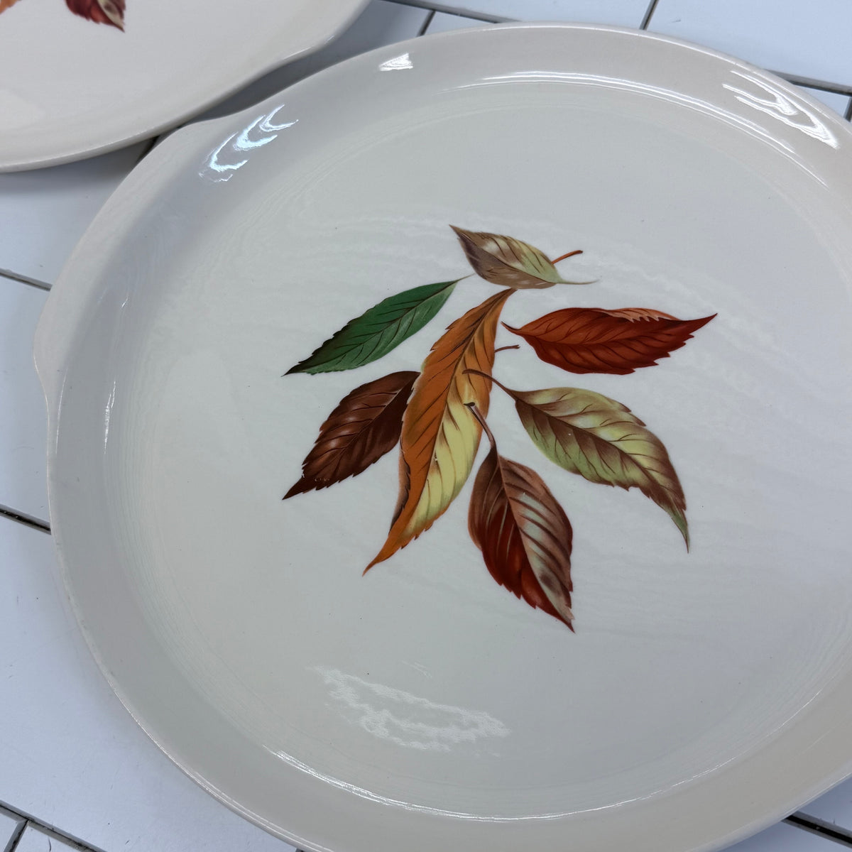 Vintage Autumn Leaf Plate Set of 8