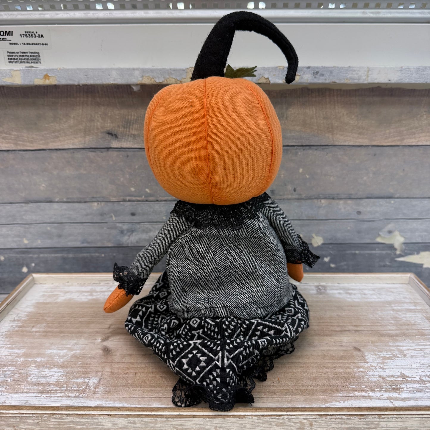 Sweet Street Halloween Pumpkin Lady Plush Shelf Sitter