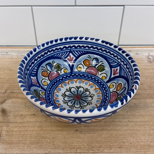 De La Cal Barreira Puente Spanish Floral Ceramic Bowl