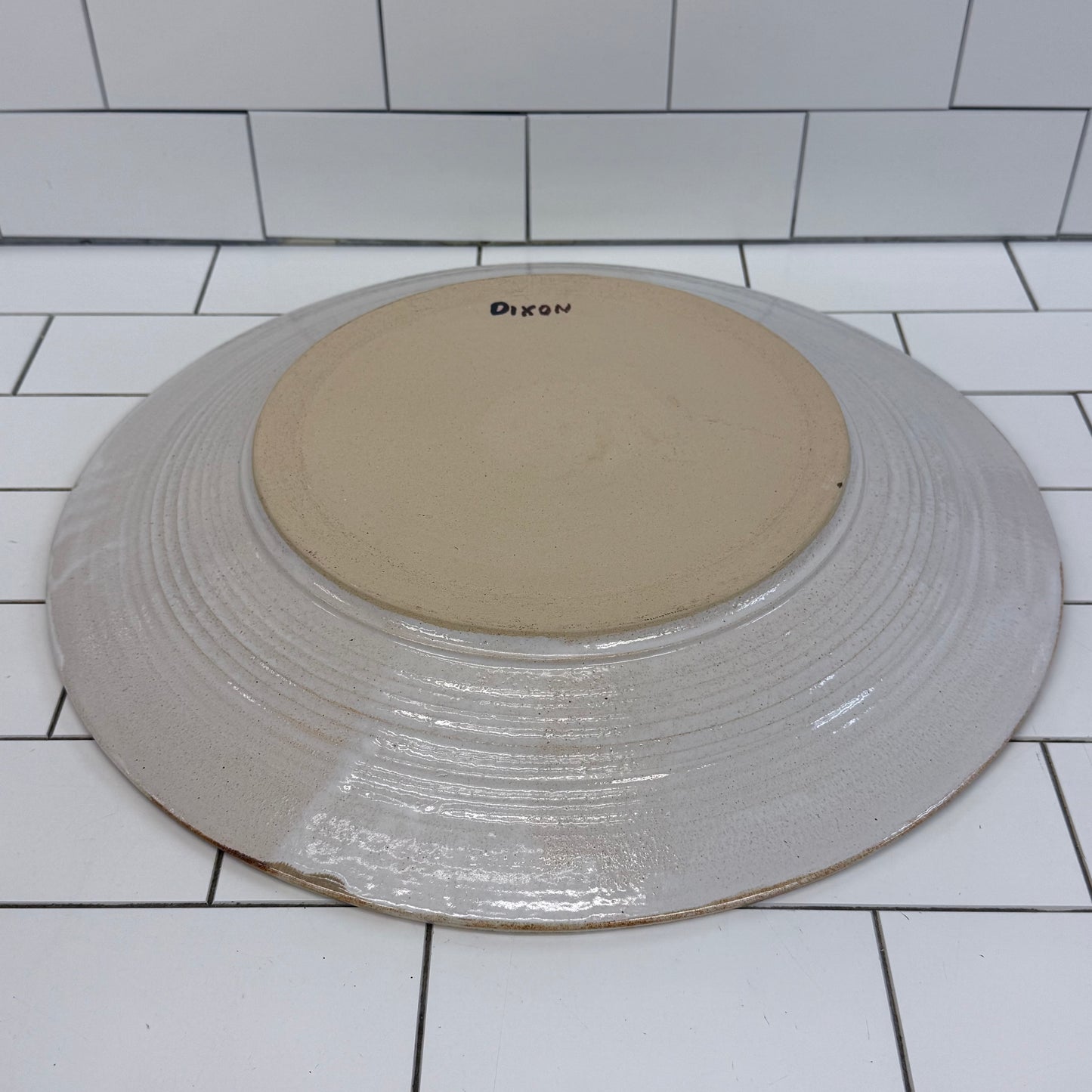Signed Dixon Studio Art Pottery Stoneware Serving Platter