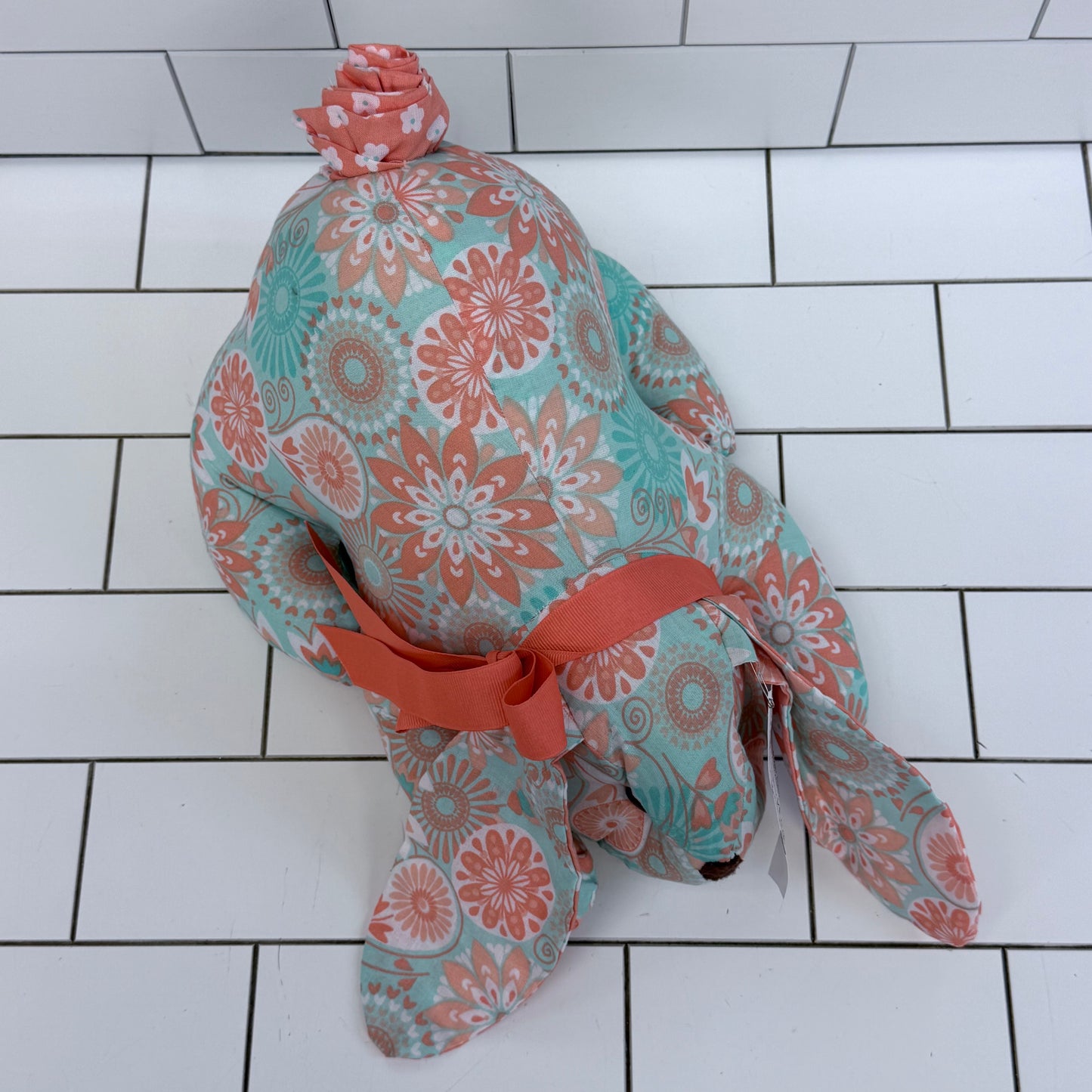 Handmade Floral Bunny Stuffed Animal by A Little Red Bird