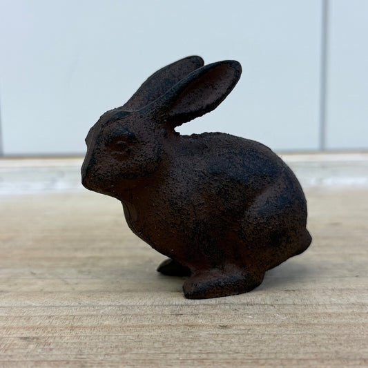 Cast Iron Rabbit Figurine