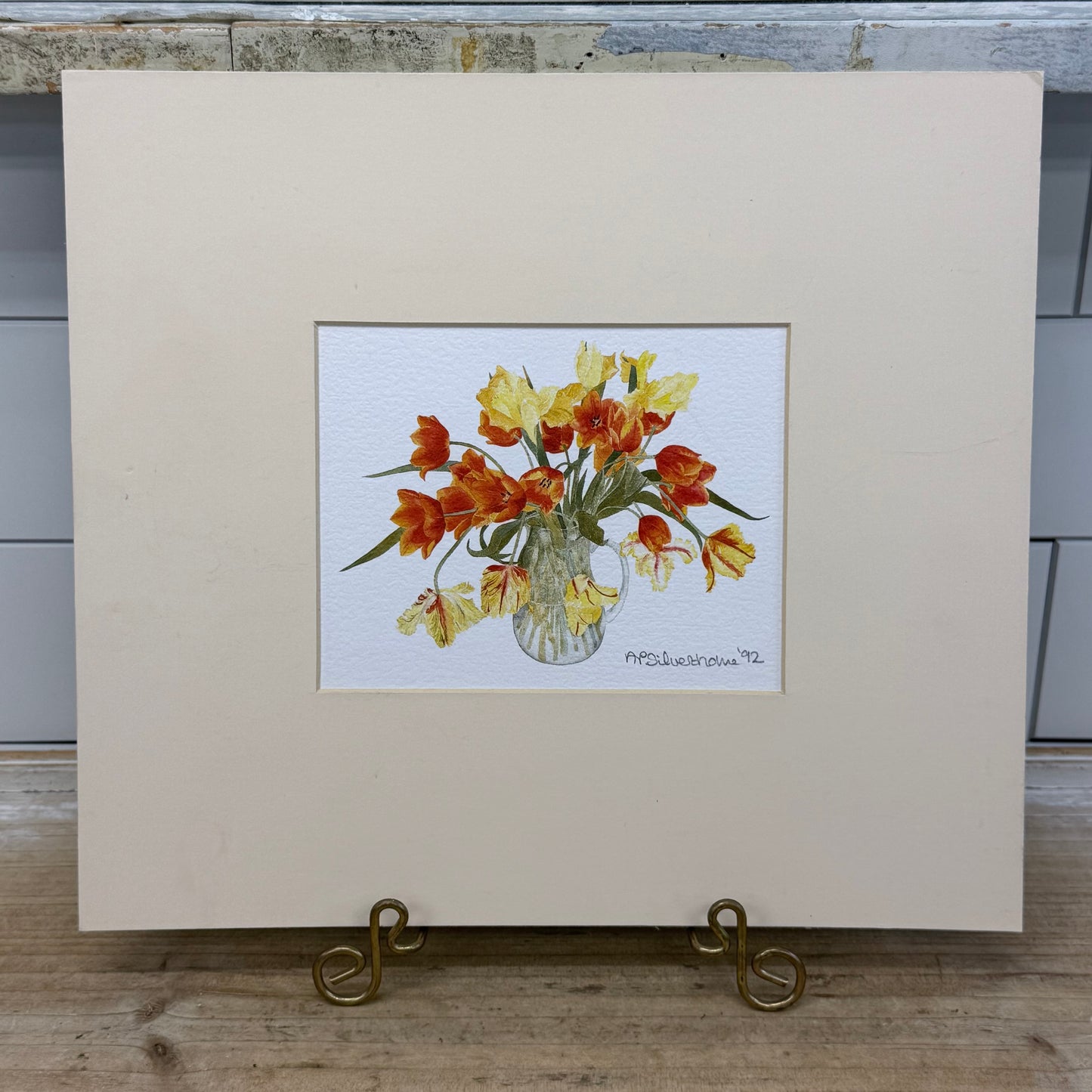 Penny Silverthorne Art Floral Watercolor Prints Set of 3 Signed 1988-92