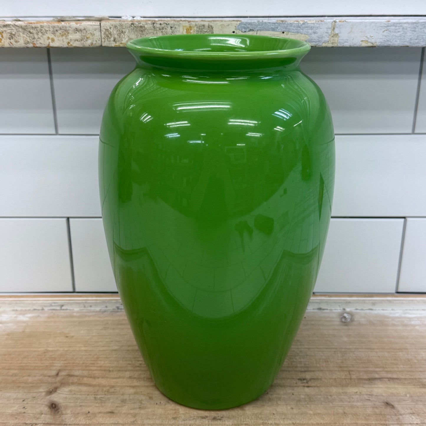 Dansk Apple Green Ceramic Vase Portugal 1980s–1990s