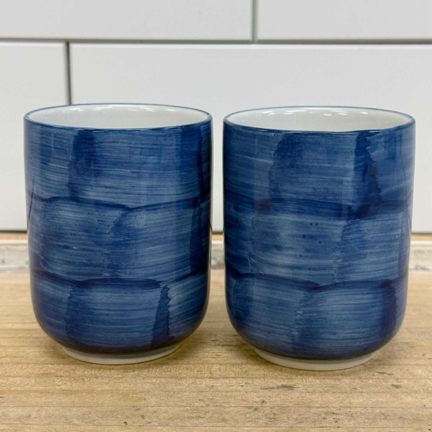 Blue Bamboo Porcelain Teapot Tea Set with Infuser & 2 Cups