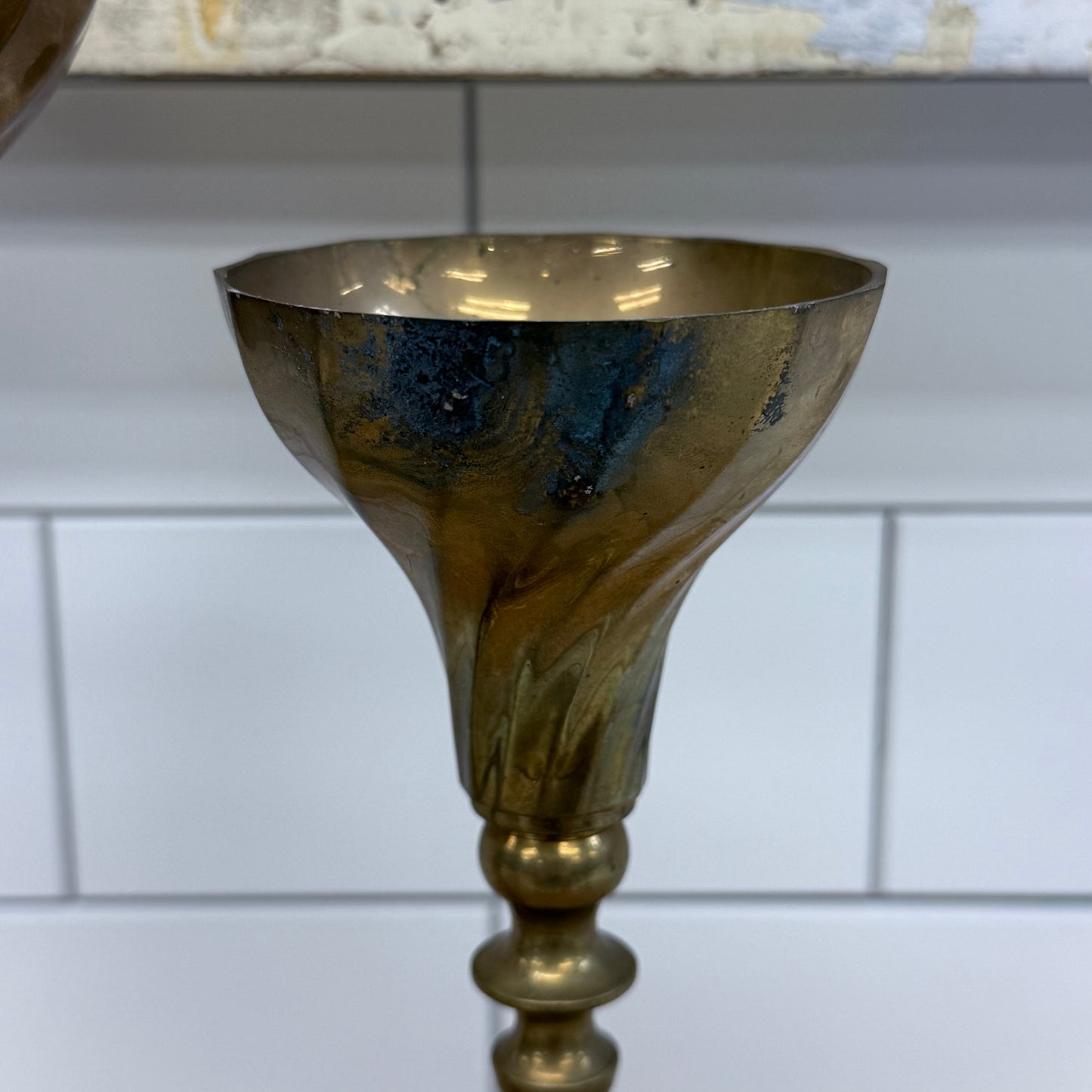 Brass Candlestick Holders Assorted Set of 5 Decor