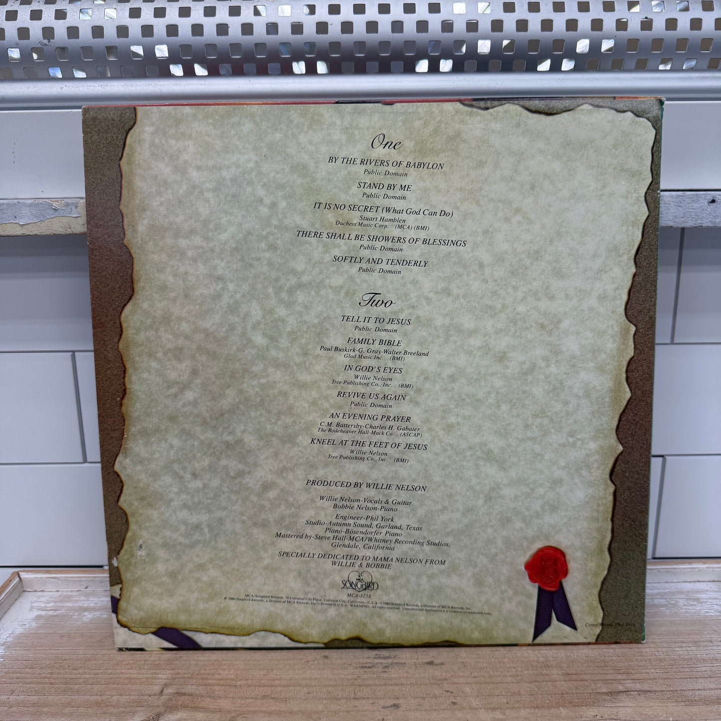 Willie Nelson Family Bible Vinyl Record LP 1980