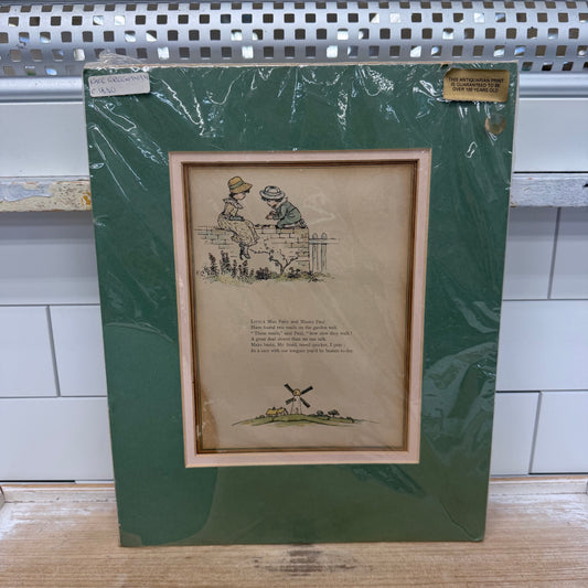 Kate Greenaway Little Miss Patty & Master Paul Print c.1880