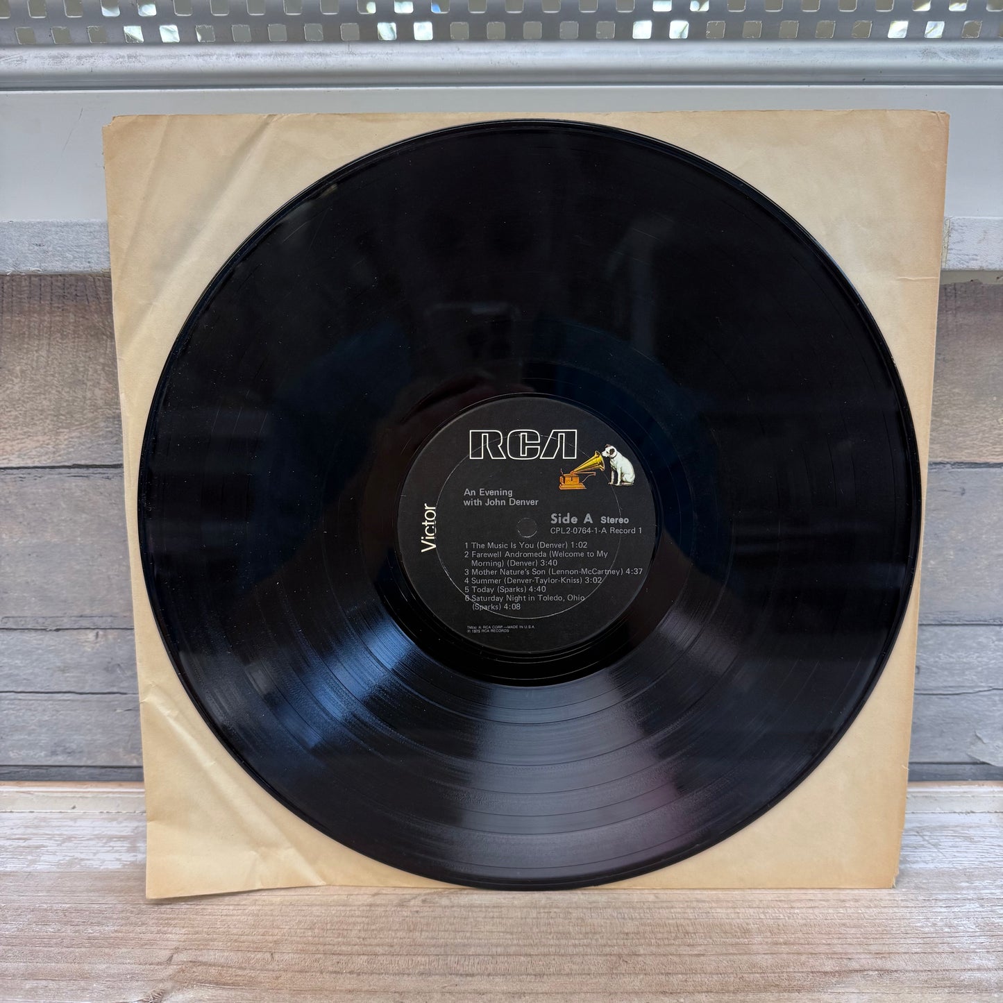 An Evening with John Denver Double Vinyl Record, 1975