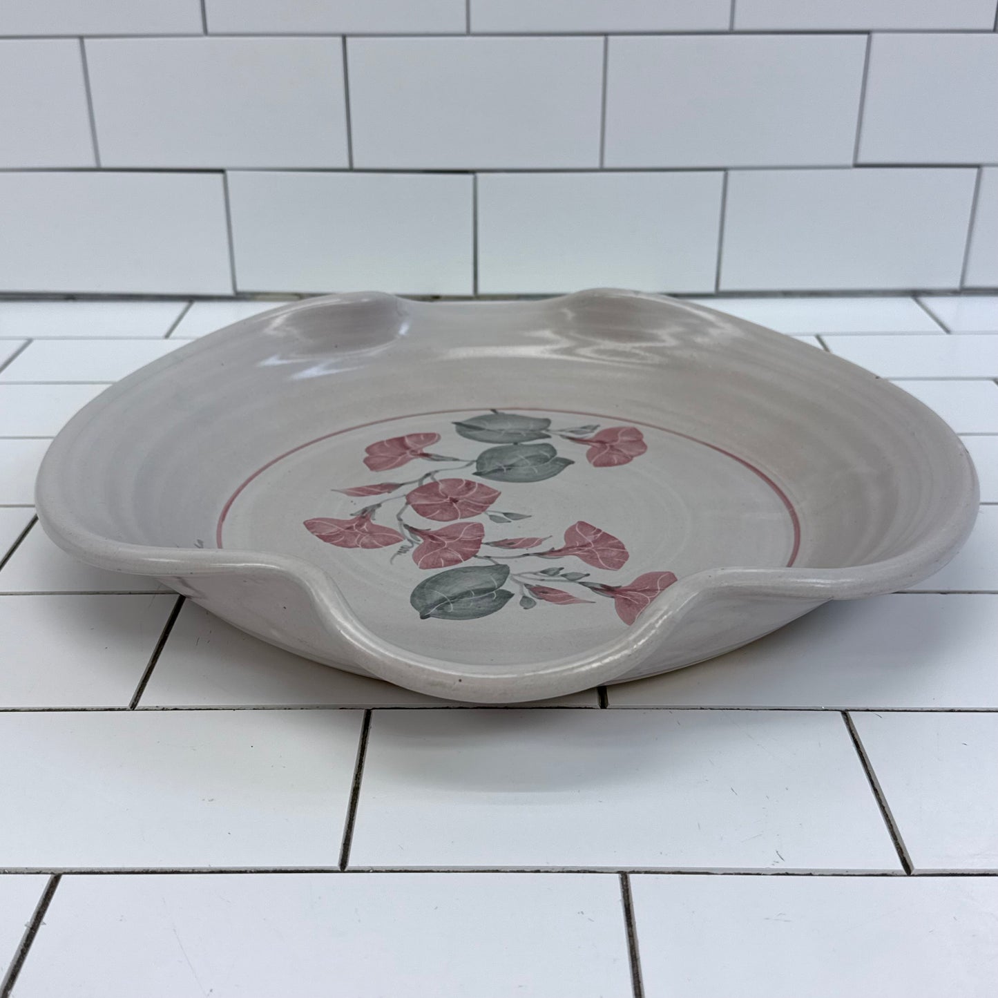 Studio Pottery Bowl &  Pie Dish Set Signed