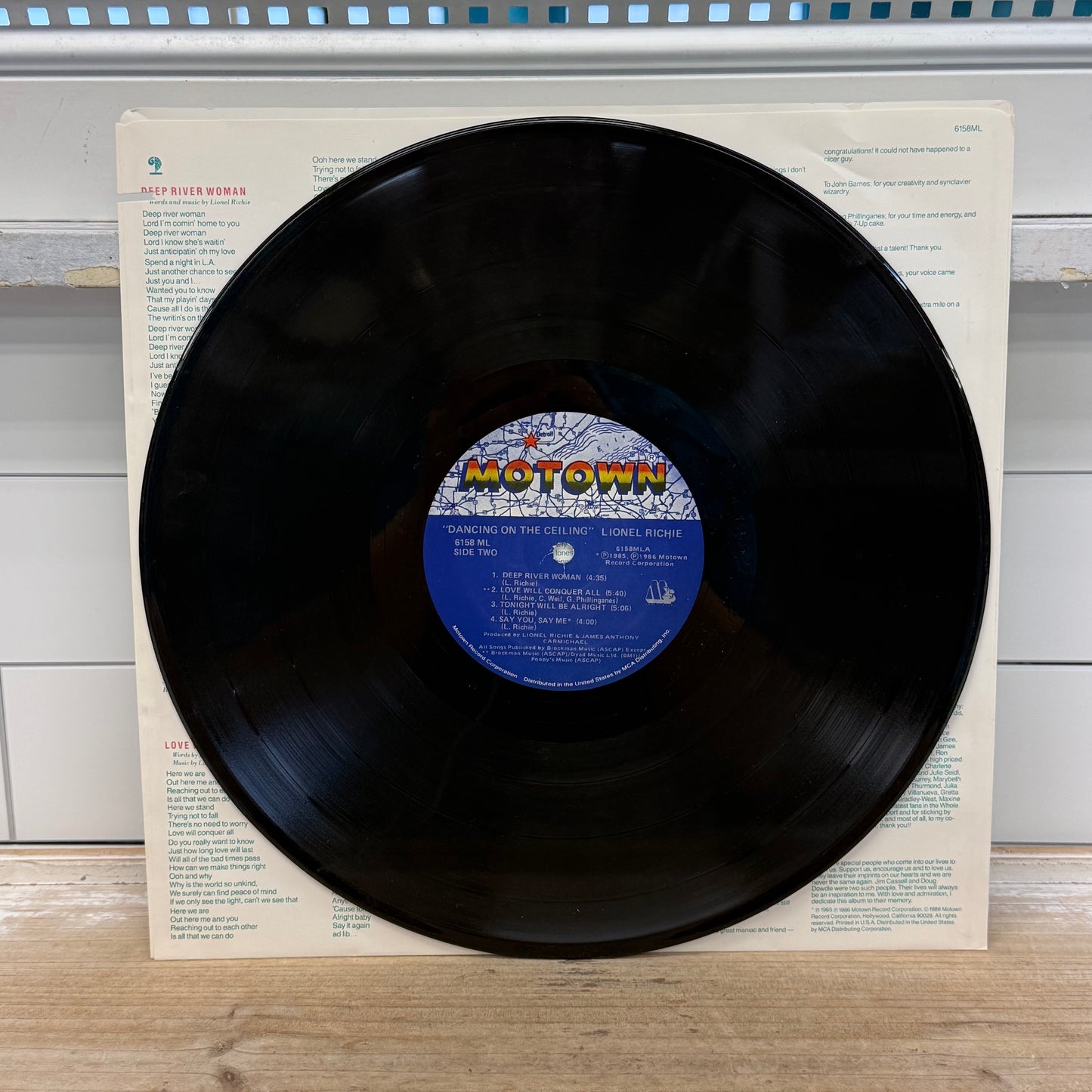Lionel Richie Dancing on the Ceiling Vinyl Record LP 1986 #6158ML