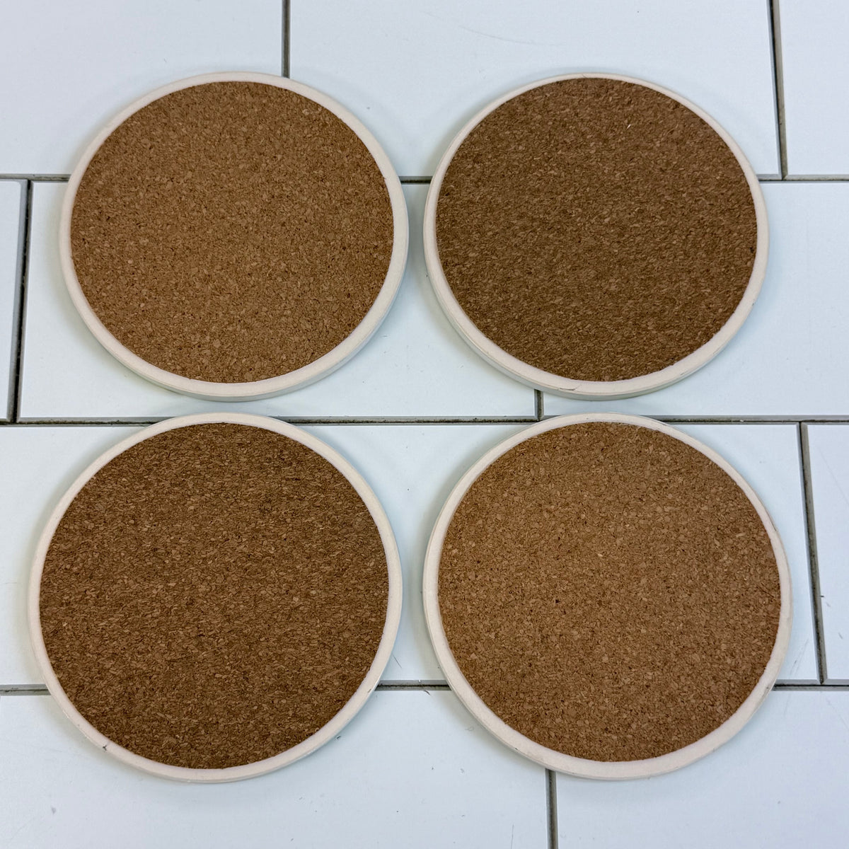 Zeppa Studios Corgi Fur Children Bisque Coasters Set of 4