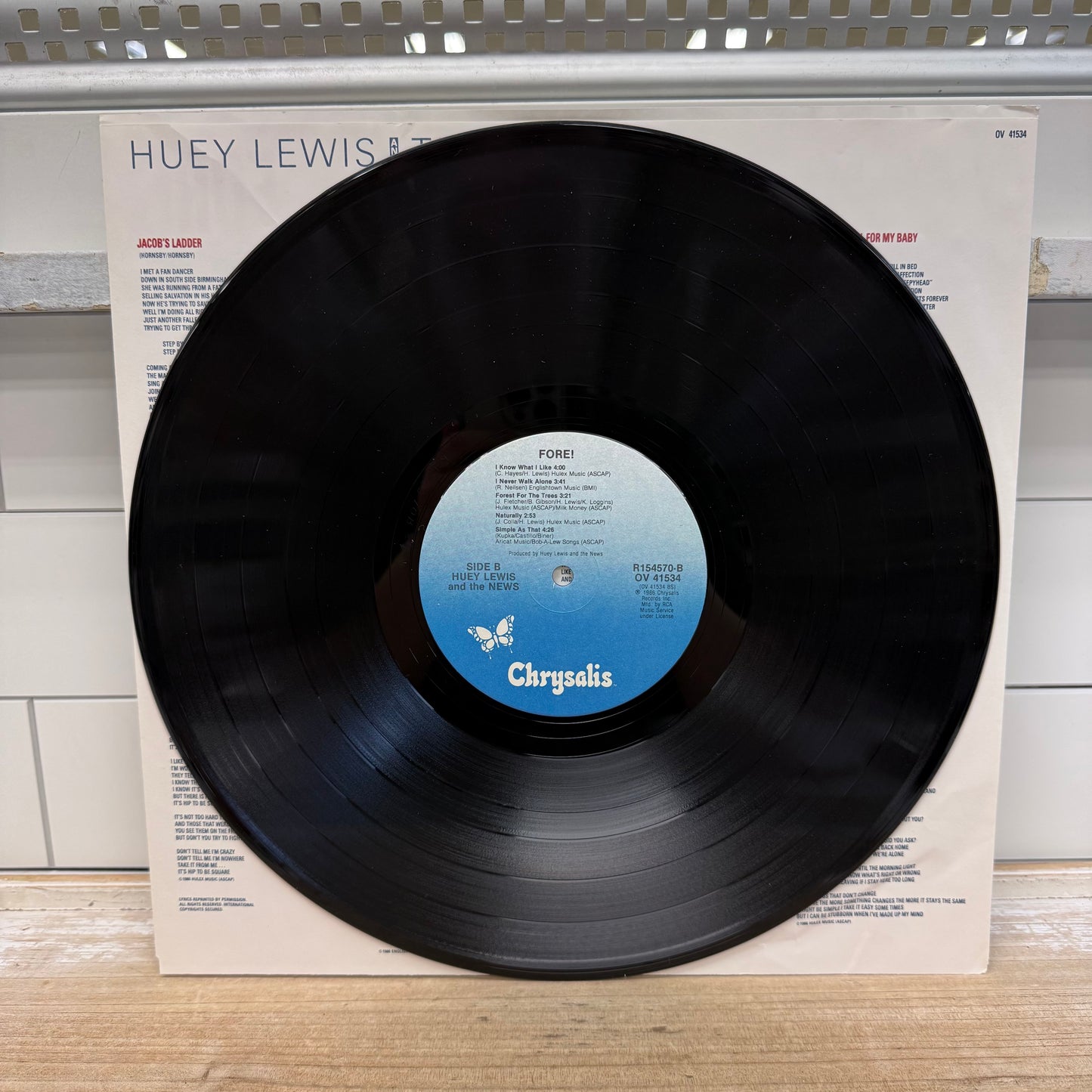 Huey Lewis Fore! 1986 Vinyl LP