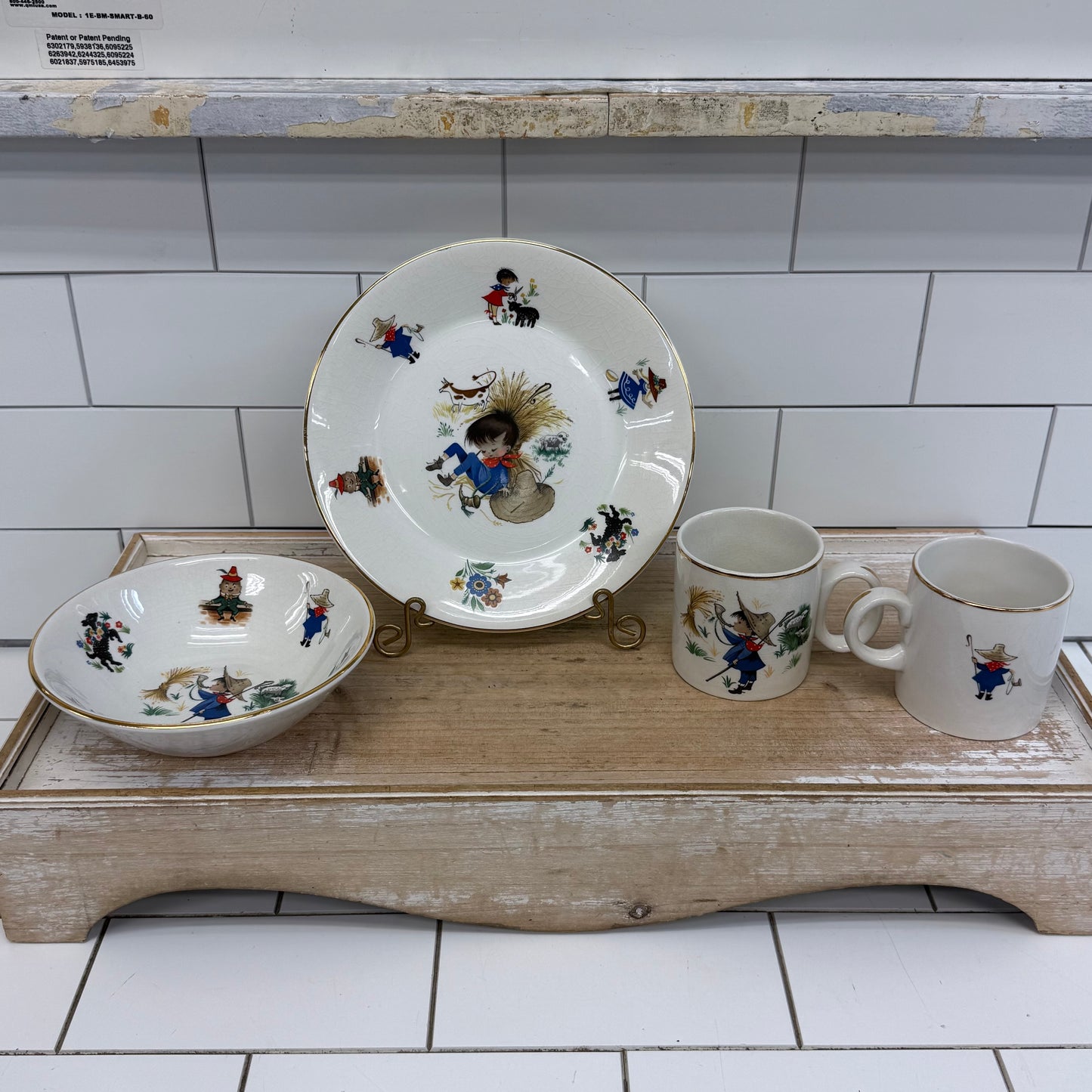 Arklow Little Boy Blue Child’s Dinnerware Set Ireland 1960s