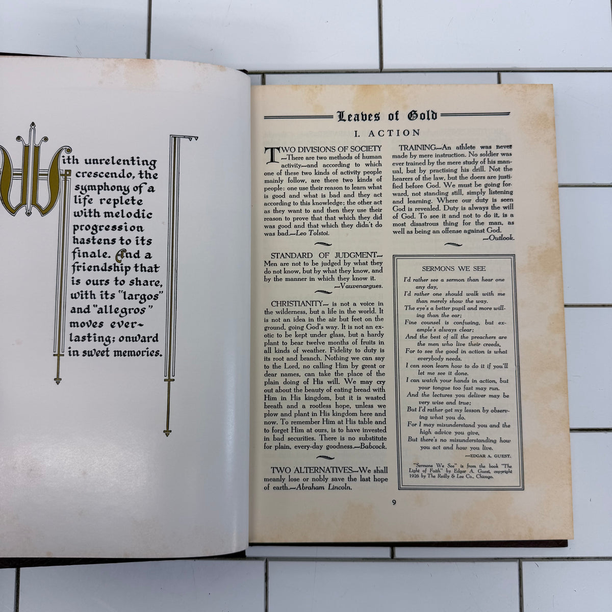 Leaves of Gold Standard Edition 1962 Coslett Vintage Book Slipcase