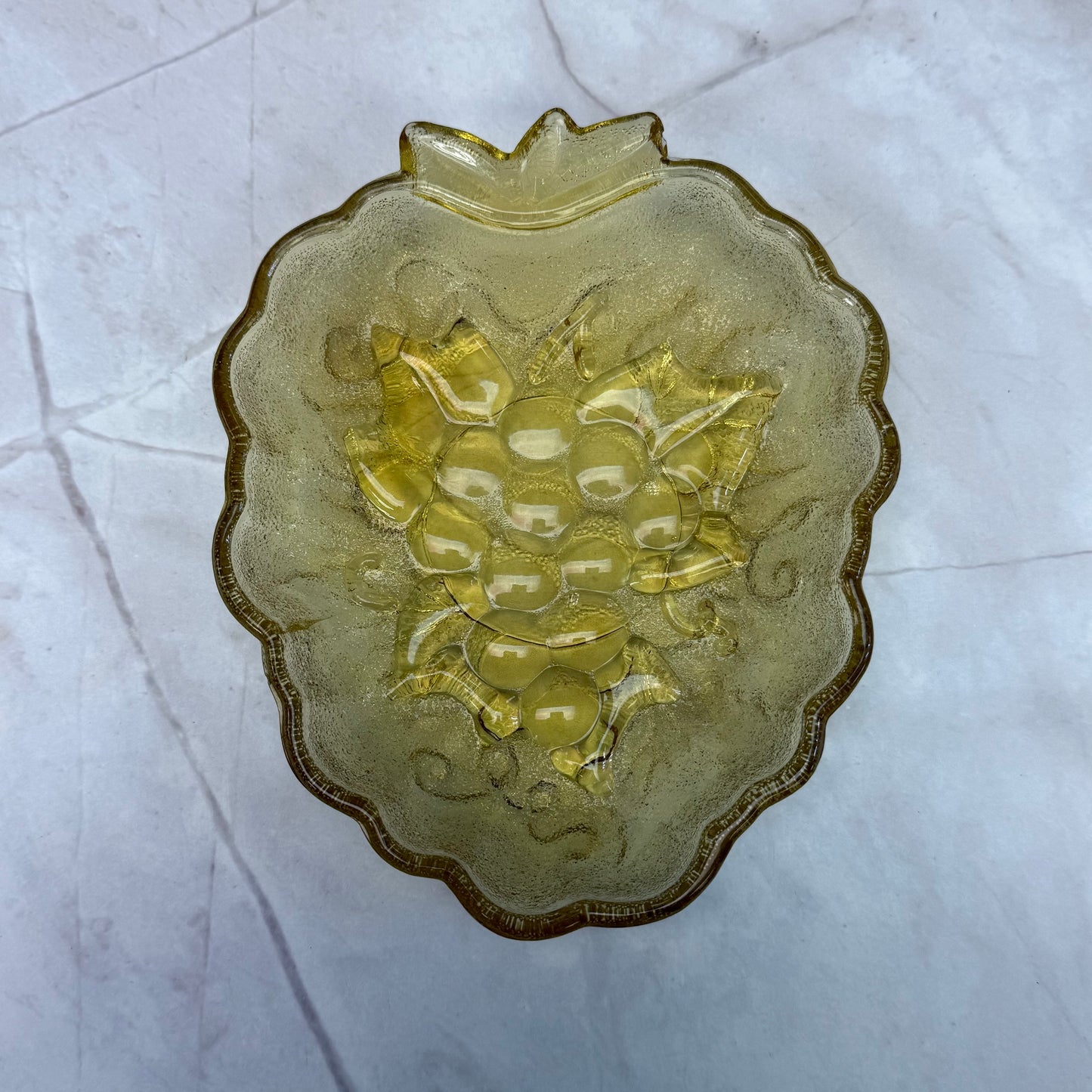 Embossed Grape Shaped Glass Dish Selection