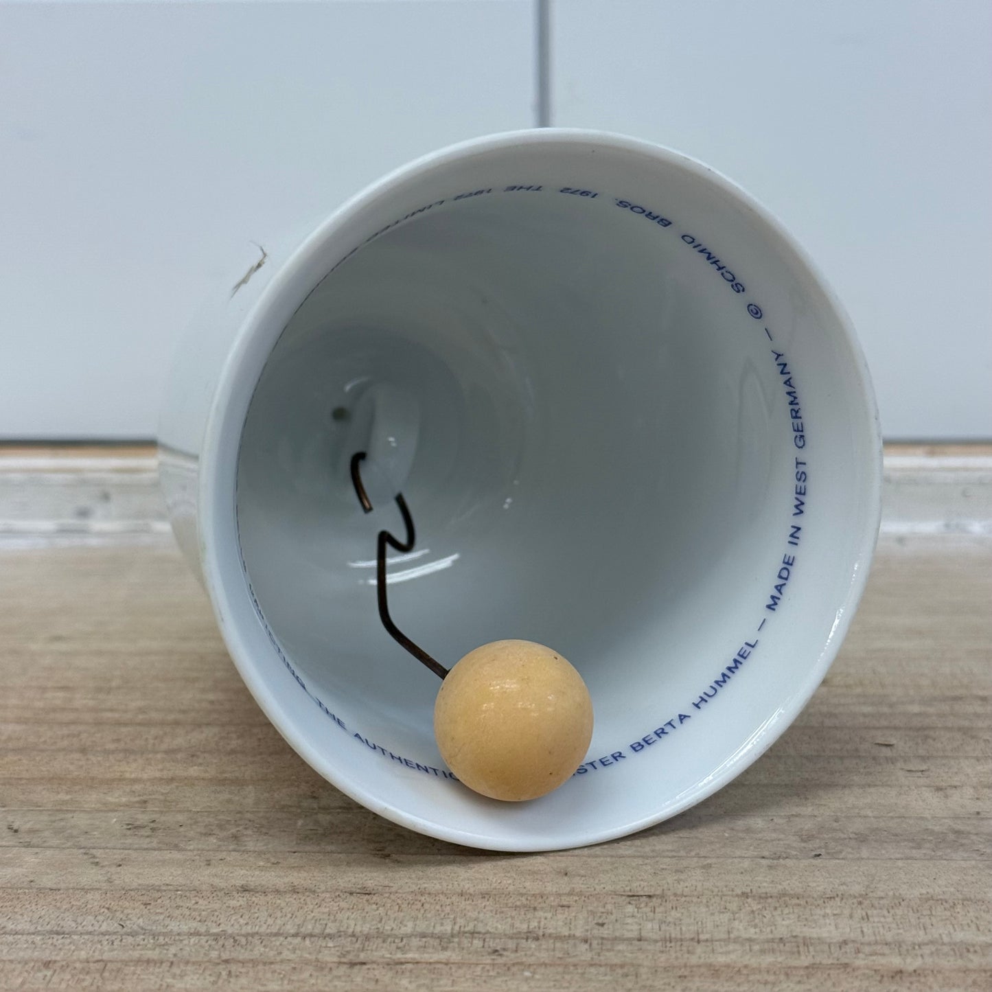 Schmid Hummel Bell, Porcelain Christmas 1972