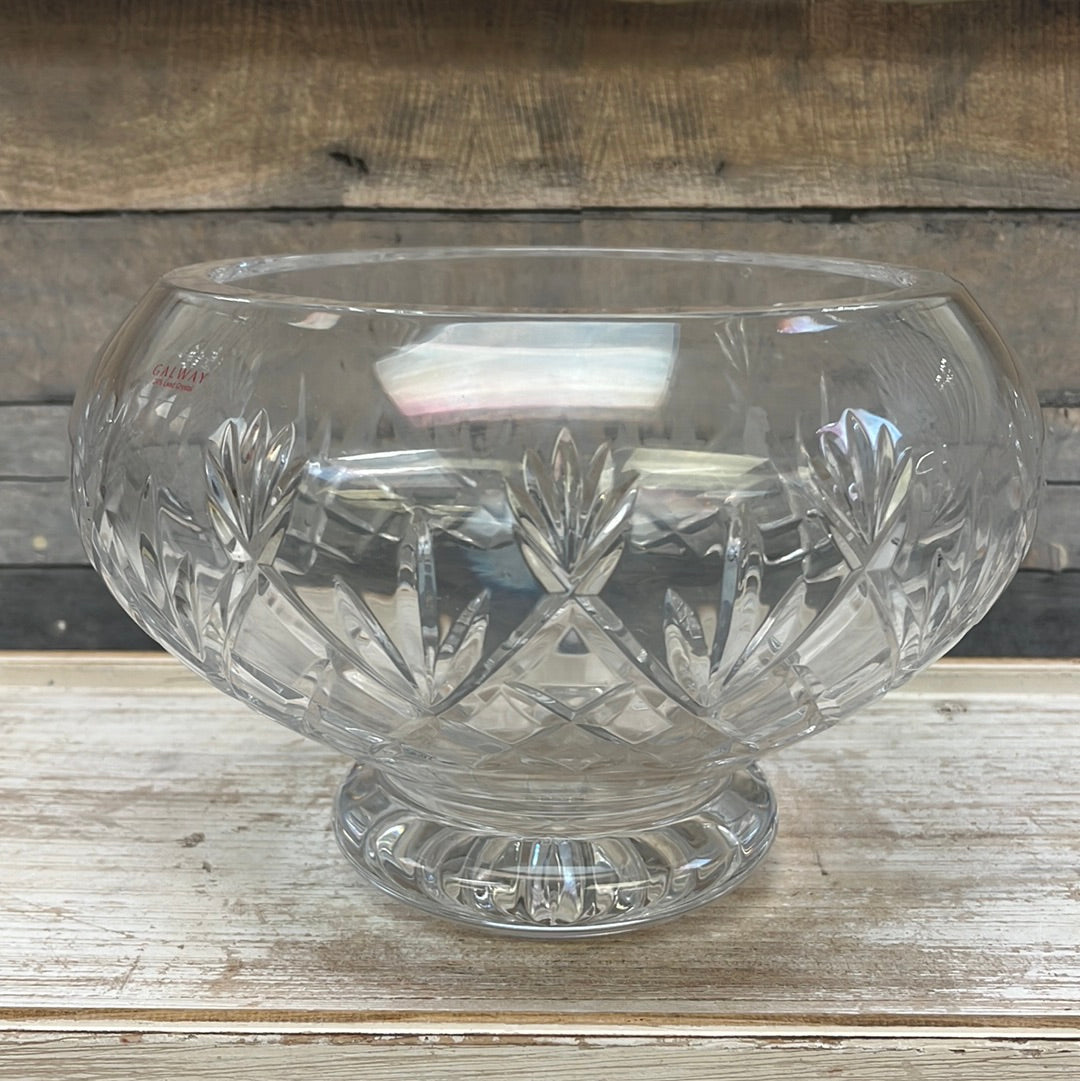 Galway Irish Lead Crystal Pedestal Bowl