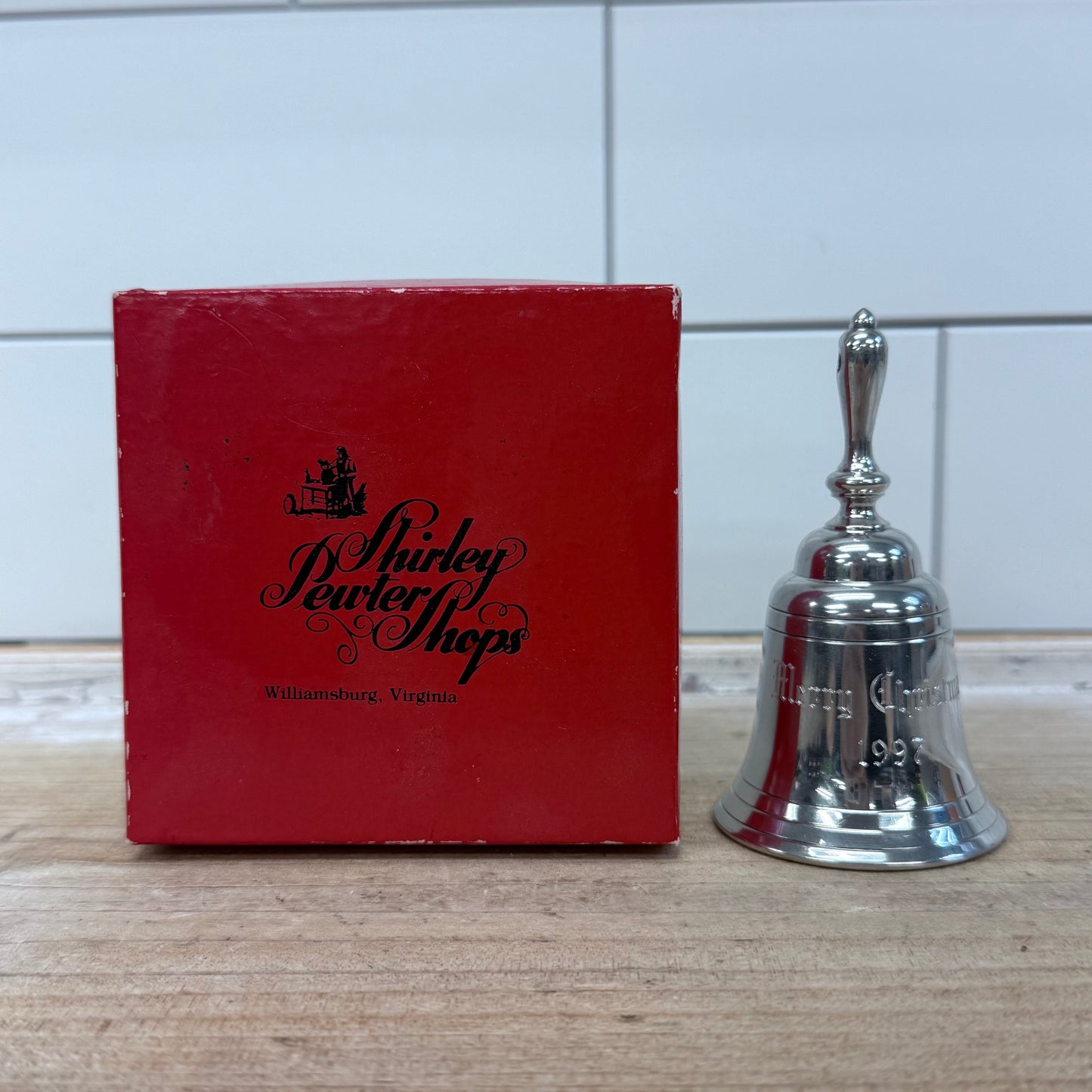 Shirley Pewter Ornament, Holiday Bell 1997