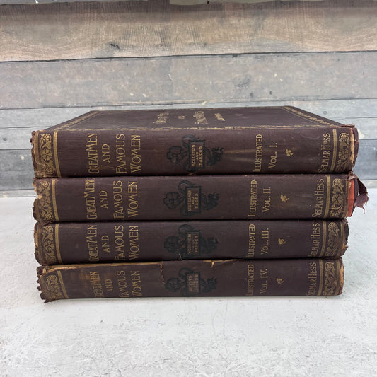 Great Men and Famous Women Illustrated 4 Volume Set, 1894