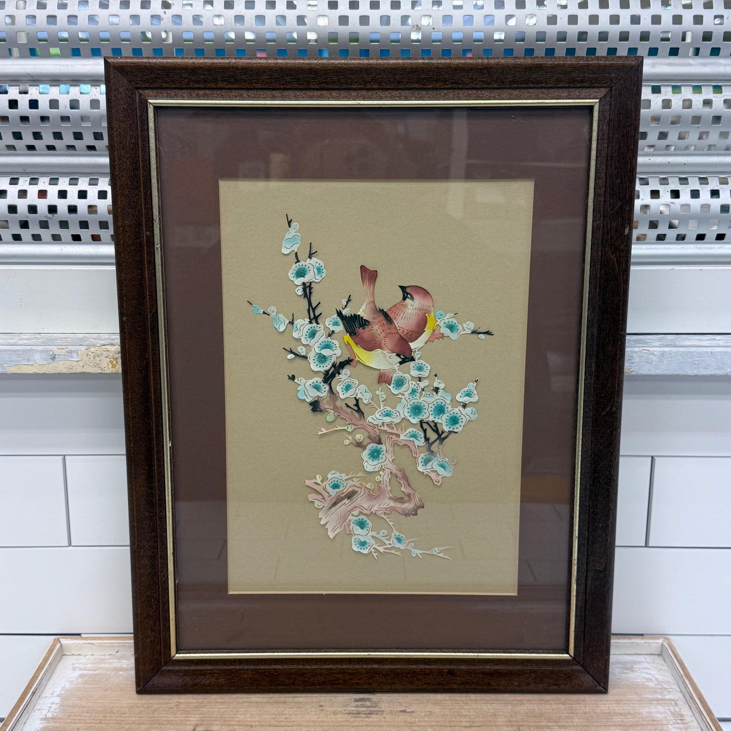 Cut Paper Birds & Plum Blossom Artwork