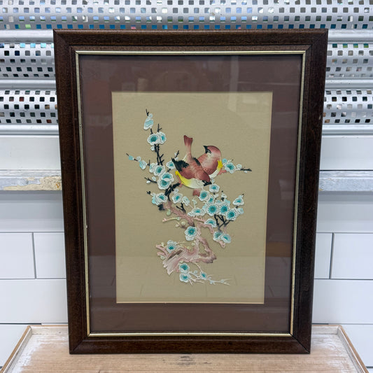 Cut Paper Birds & Plum Blossom Artwork