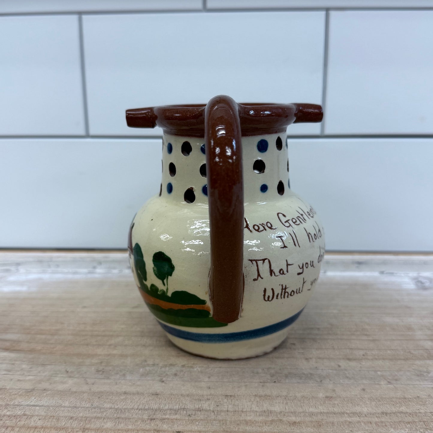 Torquay Pottery Jug, Mottoware