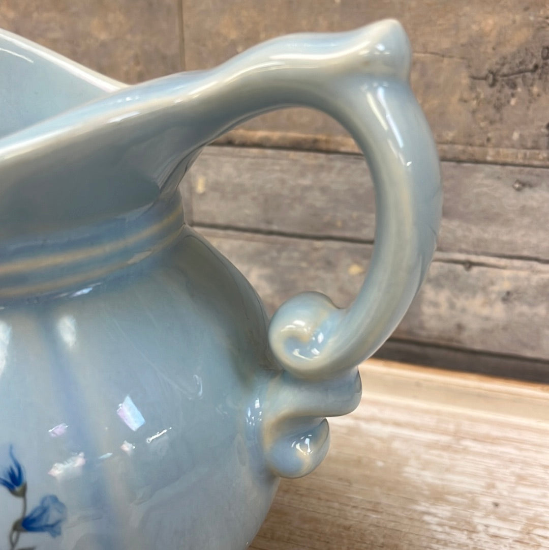 McCoy Hand-Painted Blue Pitcher, #7528