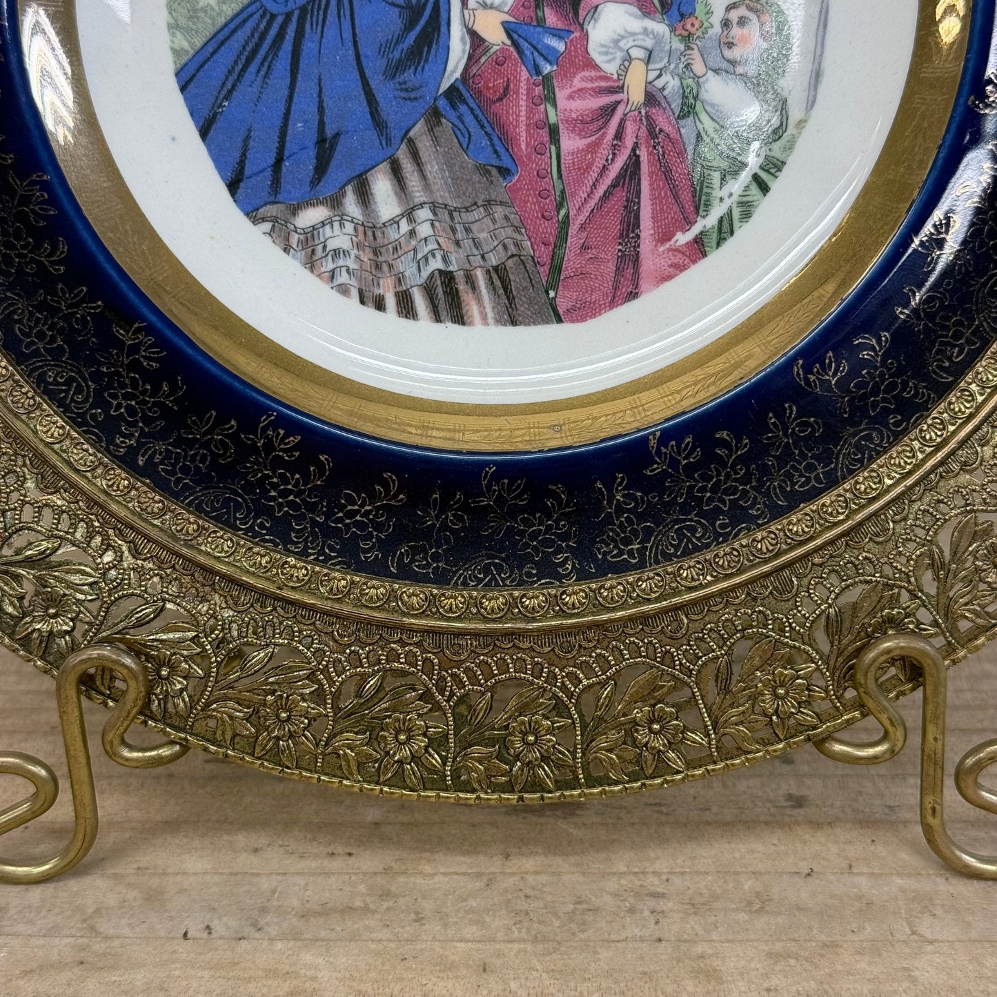Salem China Victorian Plate Crown Wall Frame 1940s
