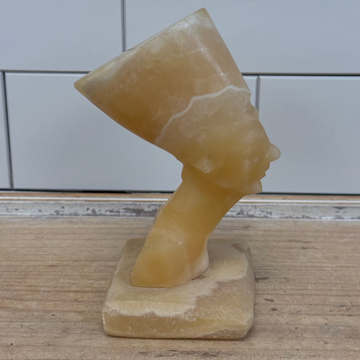 Egyptian Alabaster Nefertiti Bust Sculpture Egypt