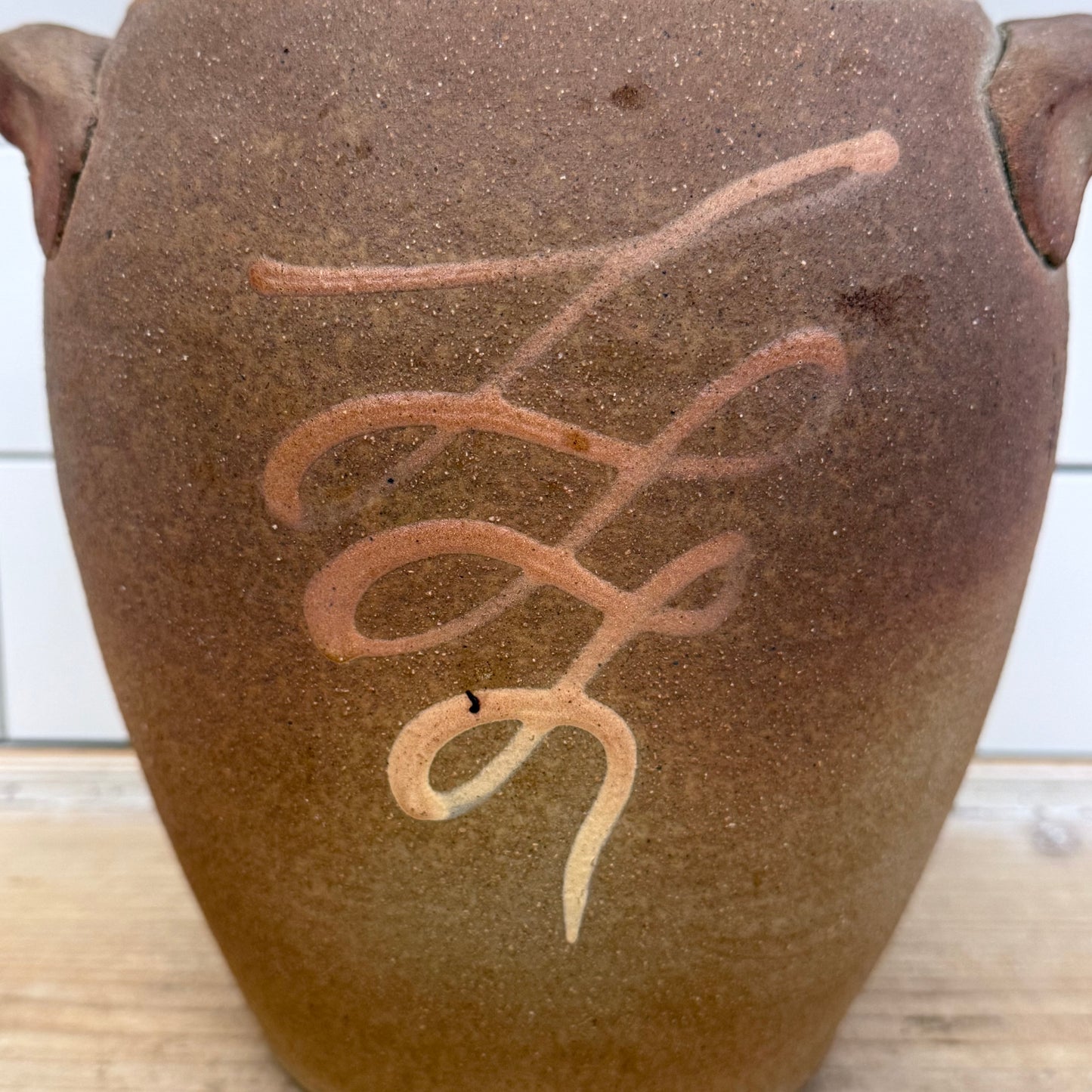 Studio Art Pottery Salt Glazed Stoneware Lidded Pot