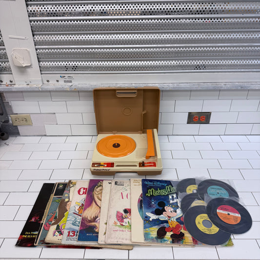 Fisher-Price Phonograph with Kid’s Records Selection