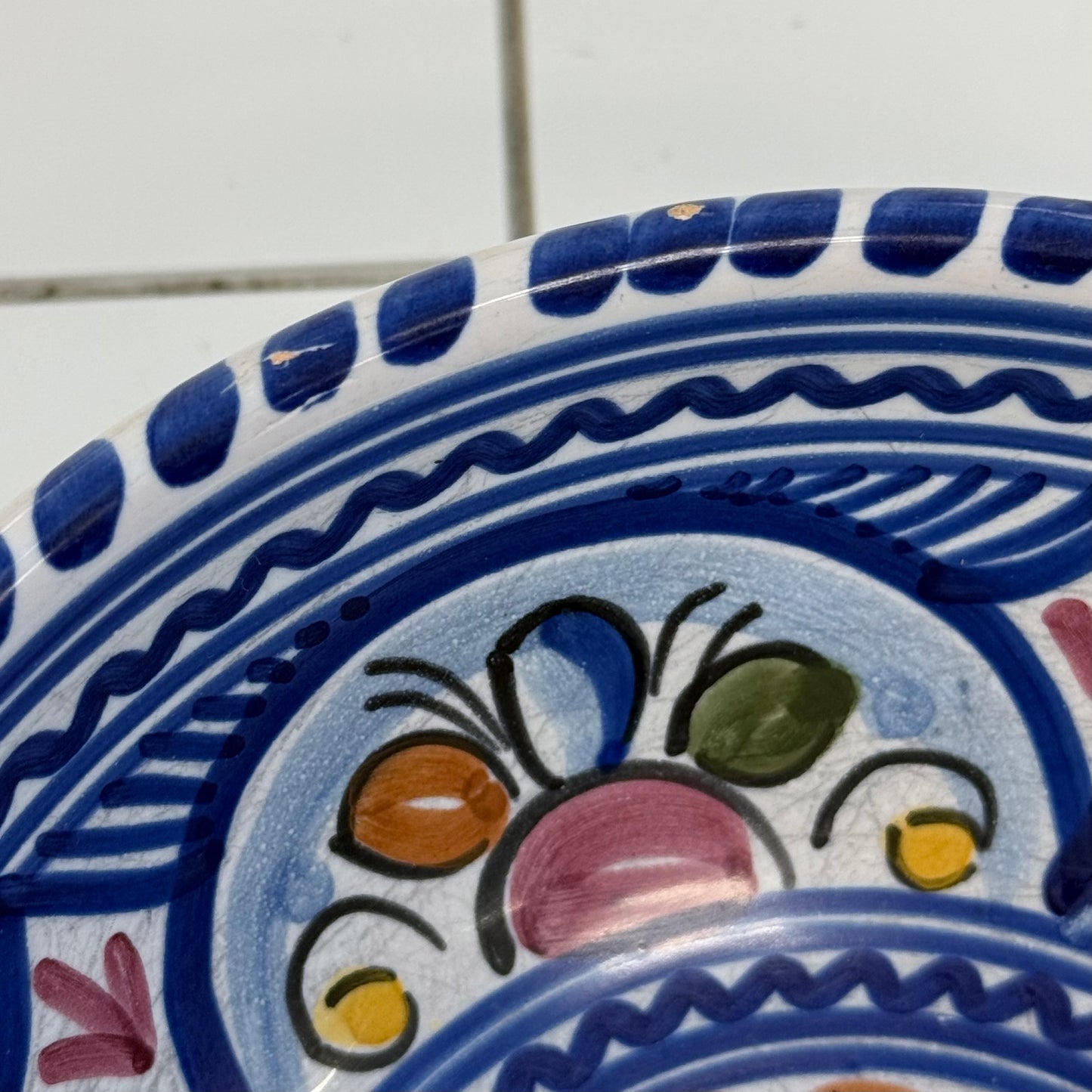 De La Cal Barreira Puente Spanish Floral Ceramic Bowl