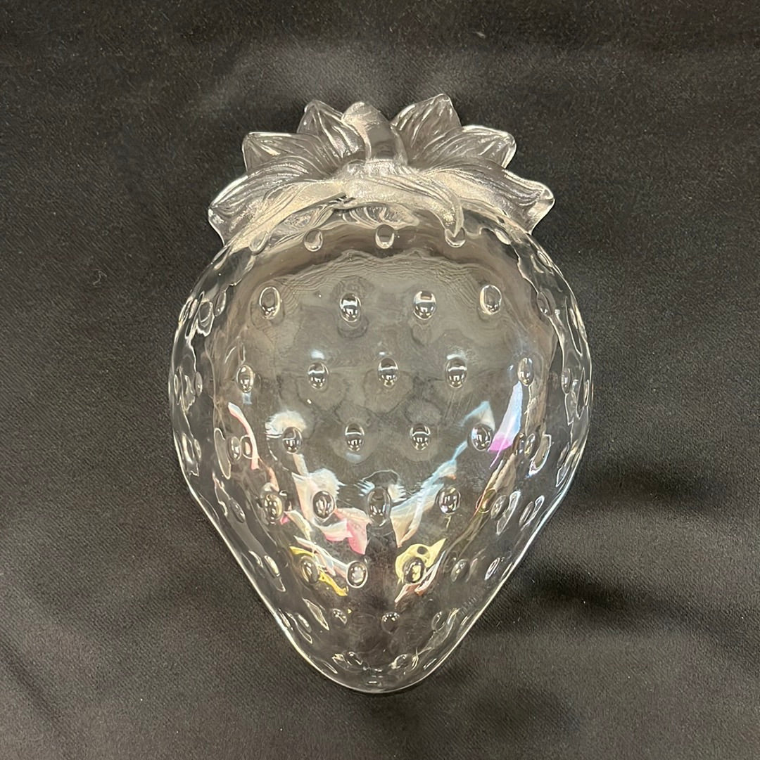 Studio Nova Strawberry Glass Candy Dish 7”