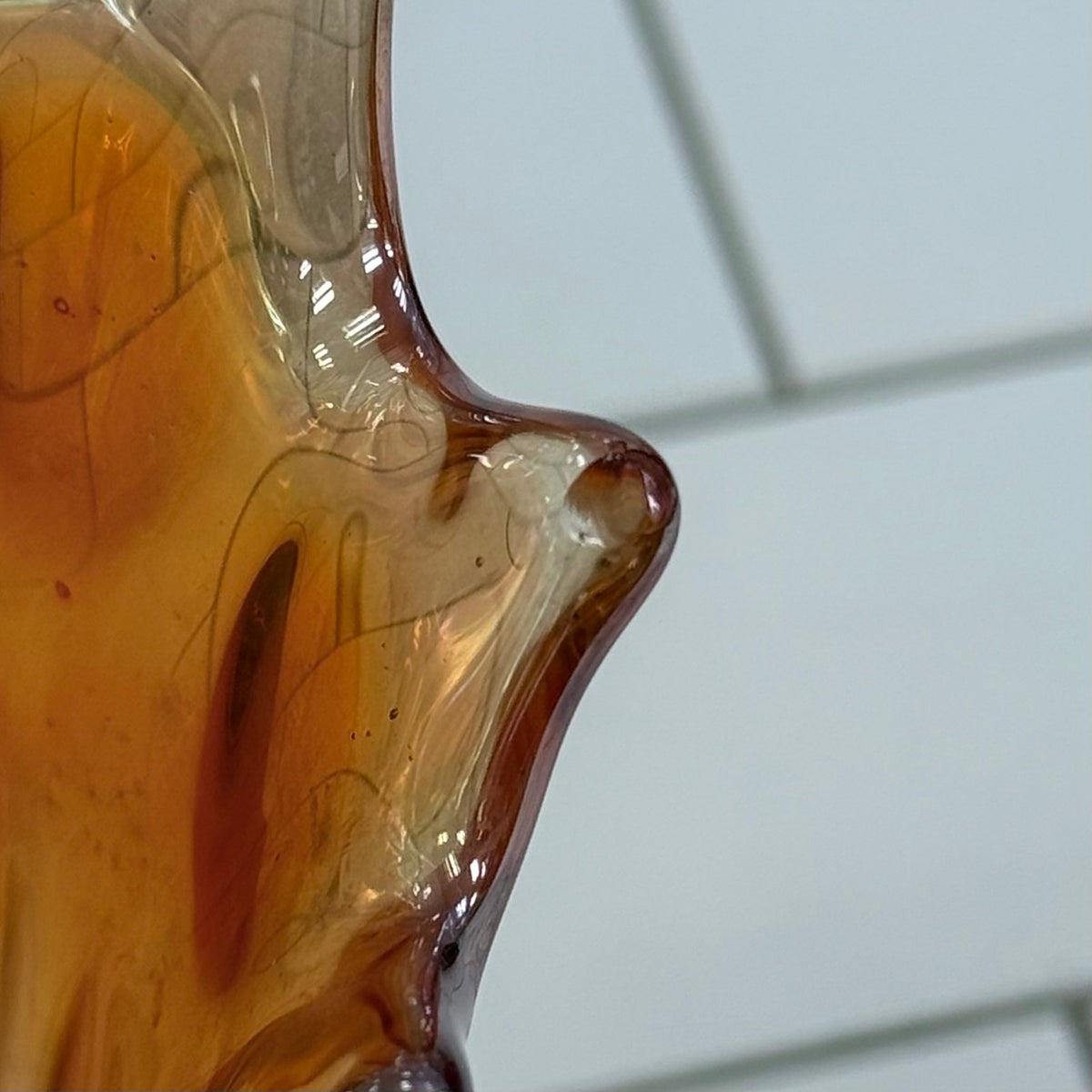 Fenton Long Thumbprint Marigold Carnival Glass Vase c. 1910