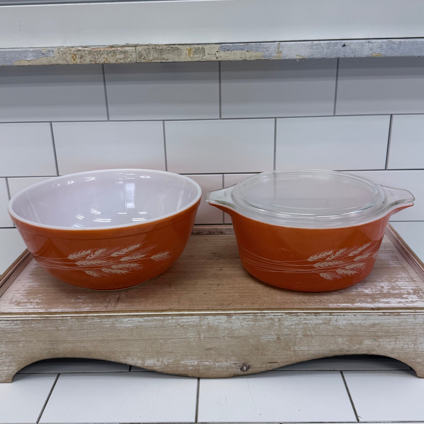 Pyrex Autumn Harvest Mixing Bowl & Casserole Set of 2