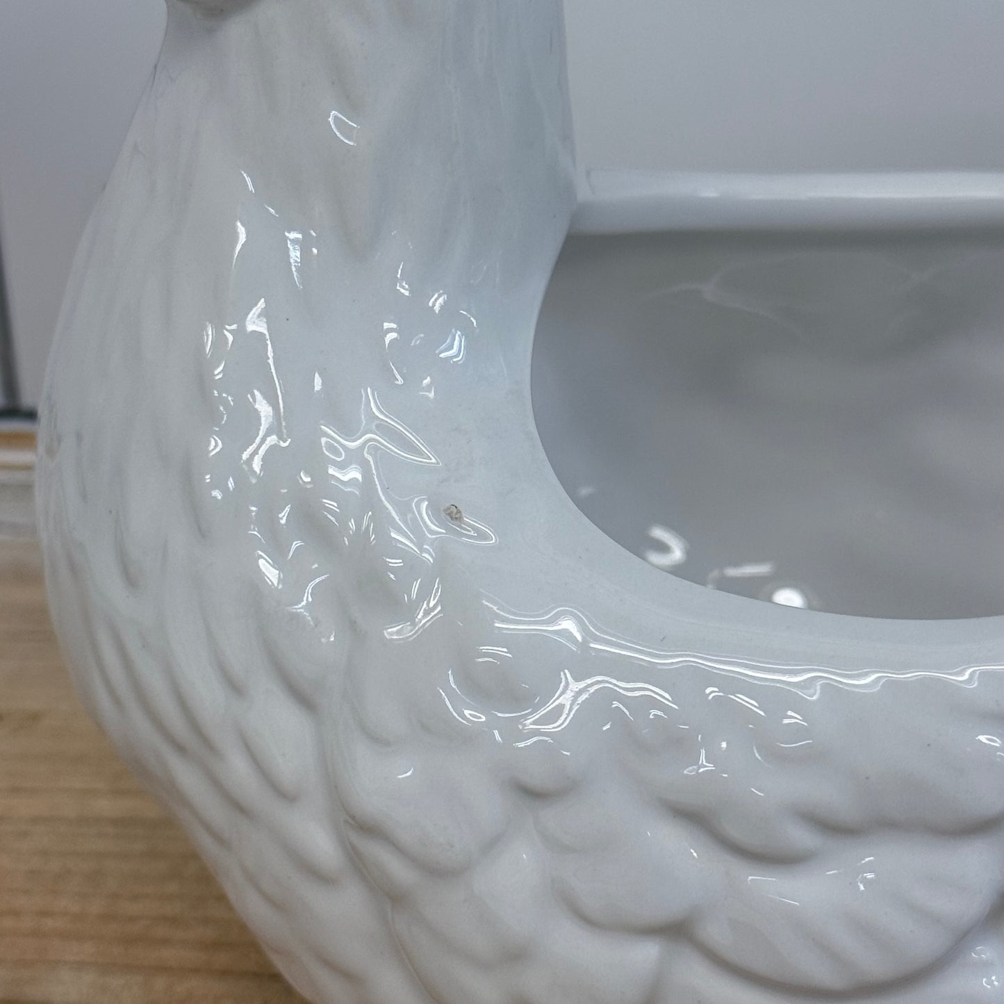 Williams Sonoma Pheasant Ceramic Gravy Boat White Serving Dish