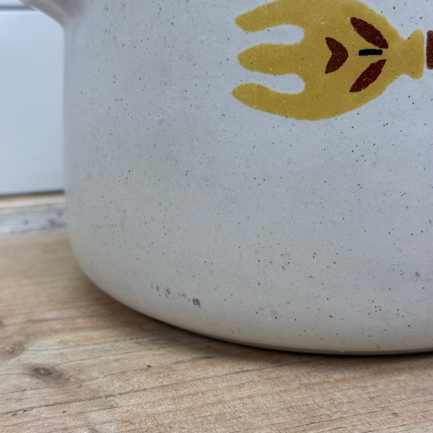West Bend Stoneware Fork Lidded Kitchen Crock Canister 1970s