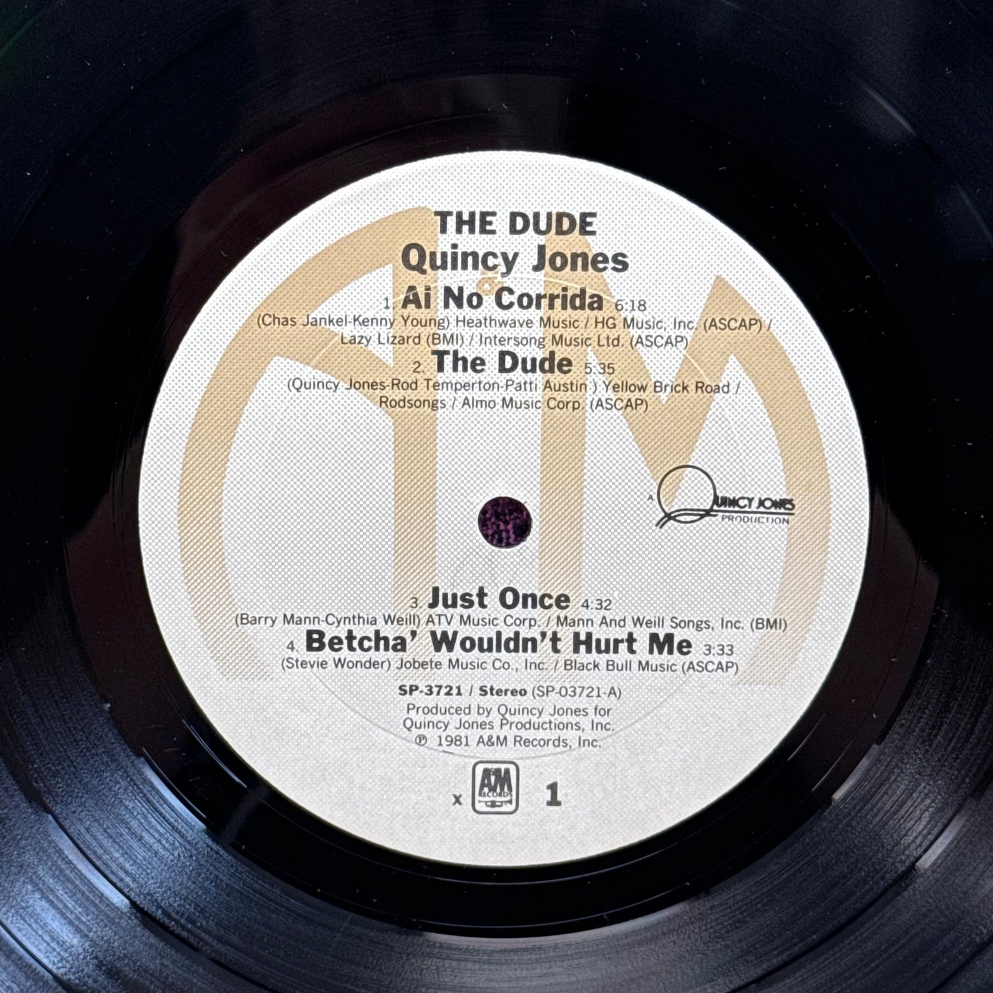 Quincy Jones The Dude Vinyl Record LP 1981